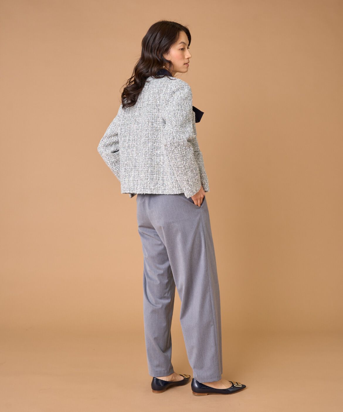 7-IDconcept.「ツイードノーカラージャケット」|ノーカラージャケット|