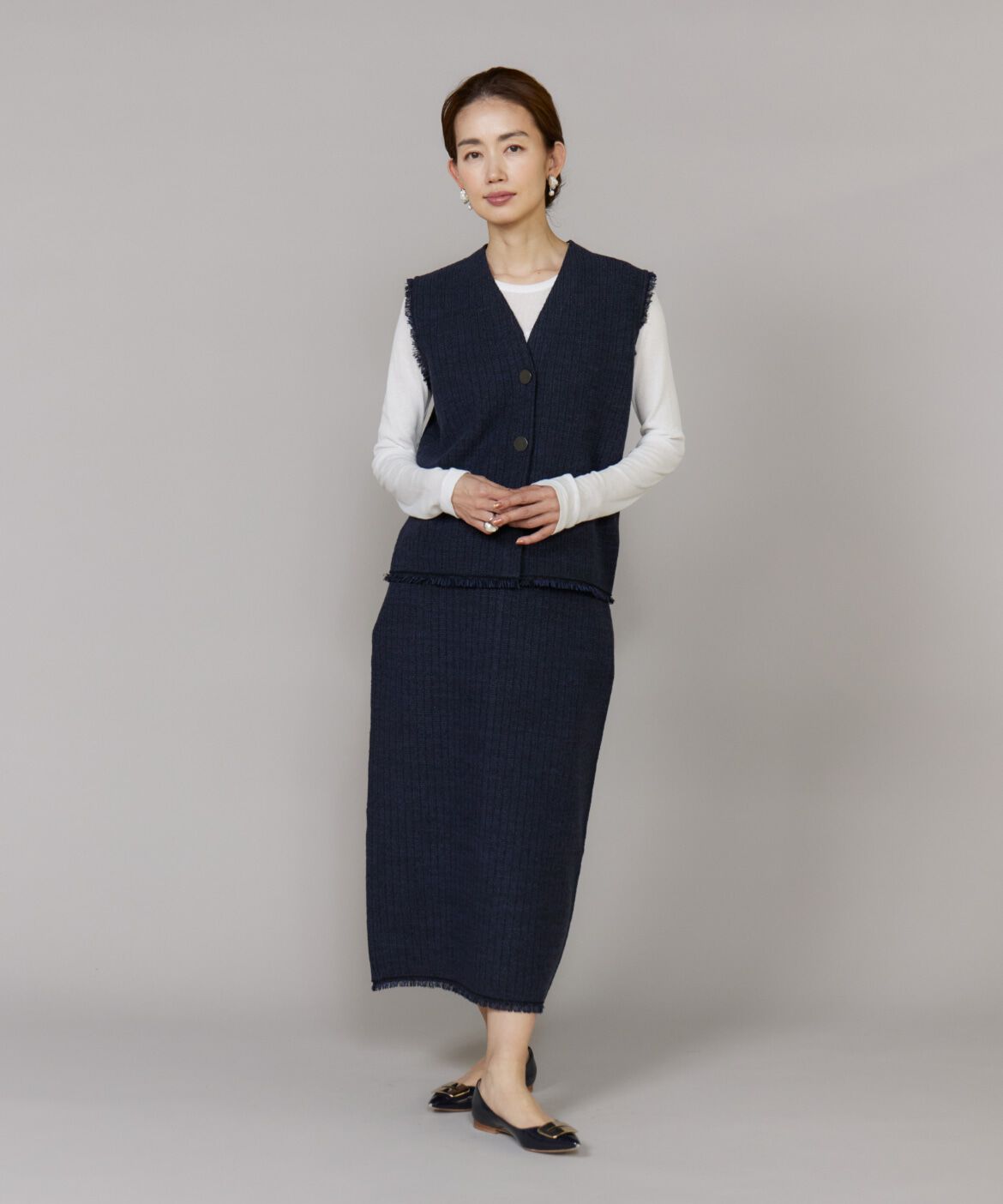 Le Souk「ニットツイードジレ」|ニット・セーター|