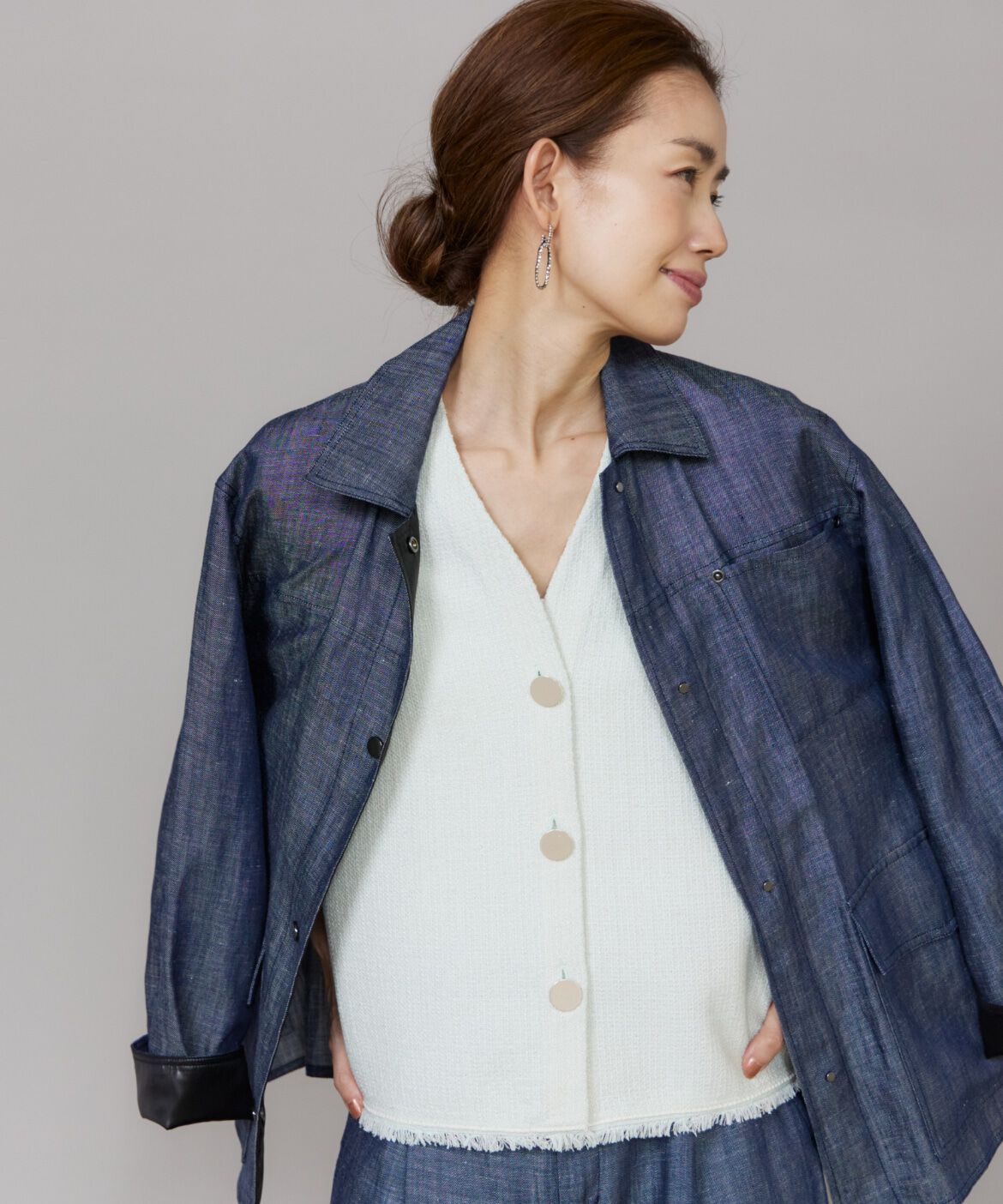 Le Souk「ニットツイードジレ」|ニット・セーター|