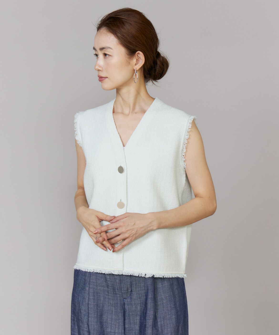 Le Souk「ニットツイードジレ」|ニット・セーター|