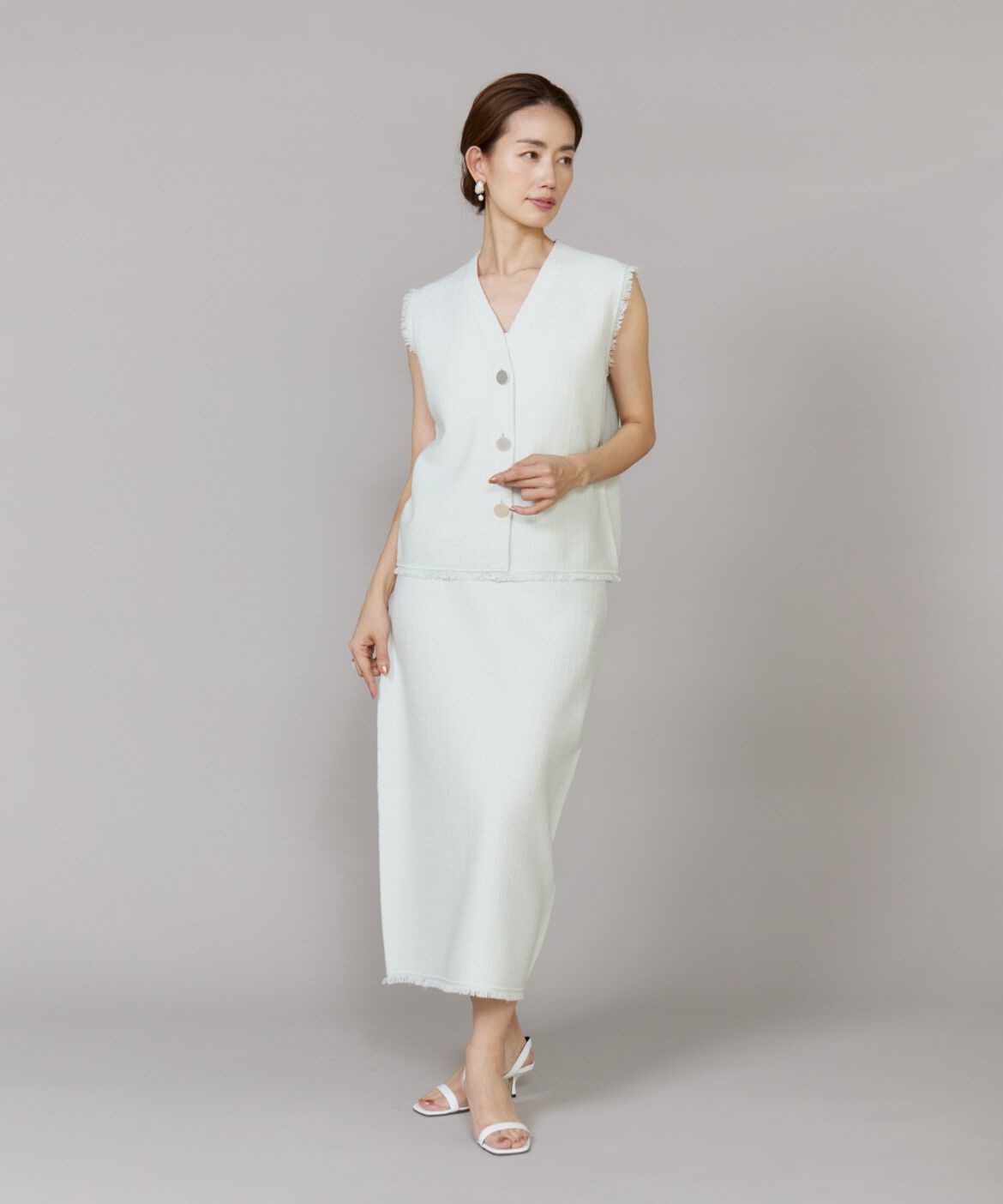 Le Souk「ニットツイードジレ」|ニット・セーター|