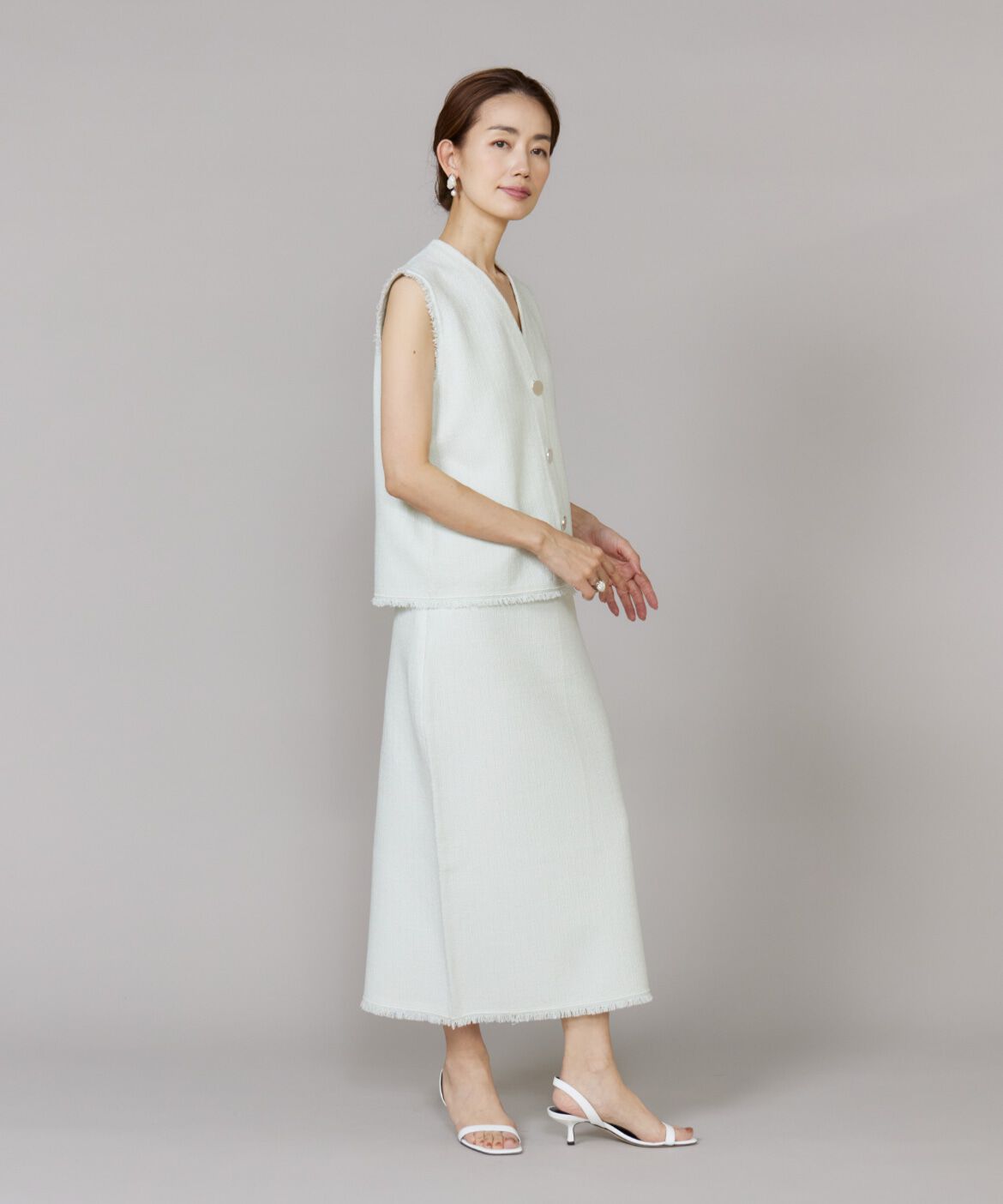 Le Souk「ニットツイードジレ」|ニット・セーター|