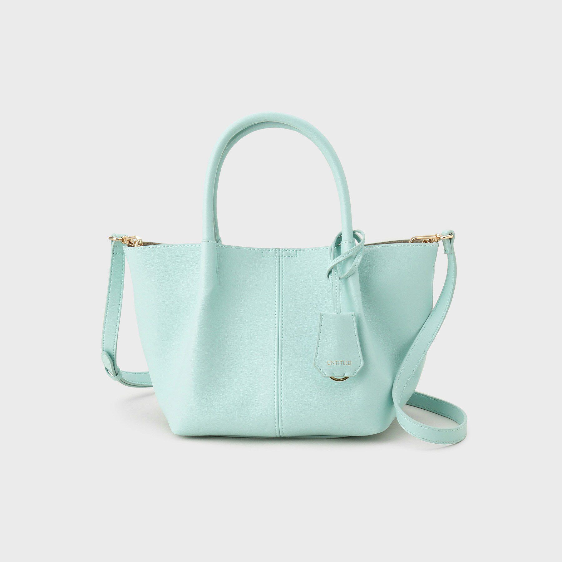 UNTITLED「スプリットレザーミニトート」|トートバッグ|ミントグリーン(02