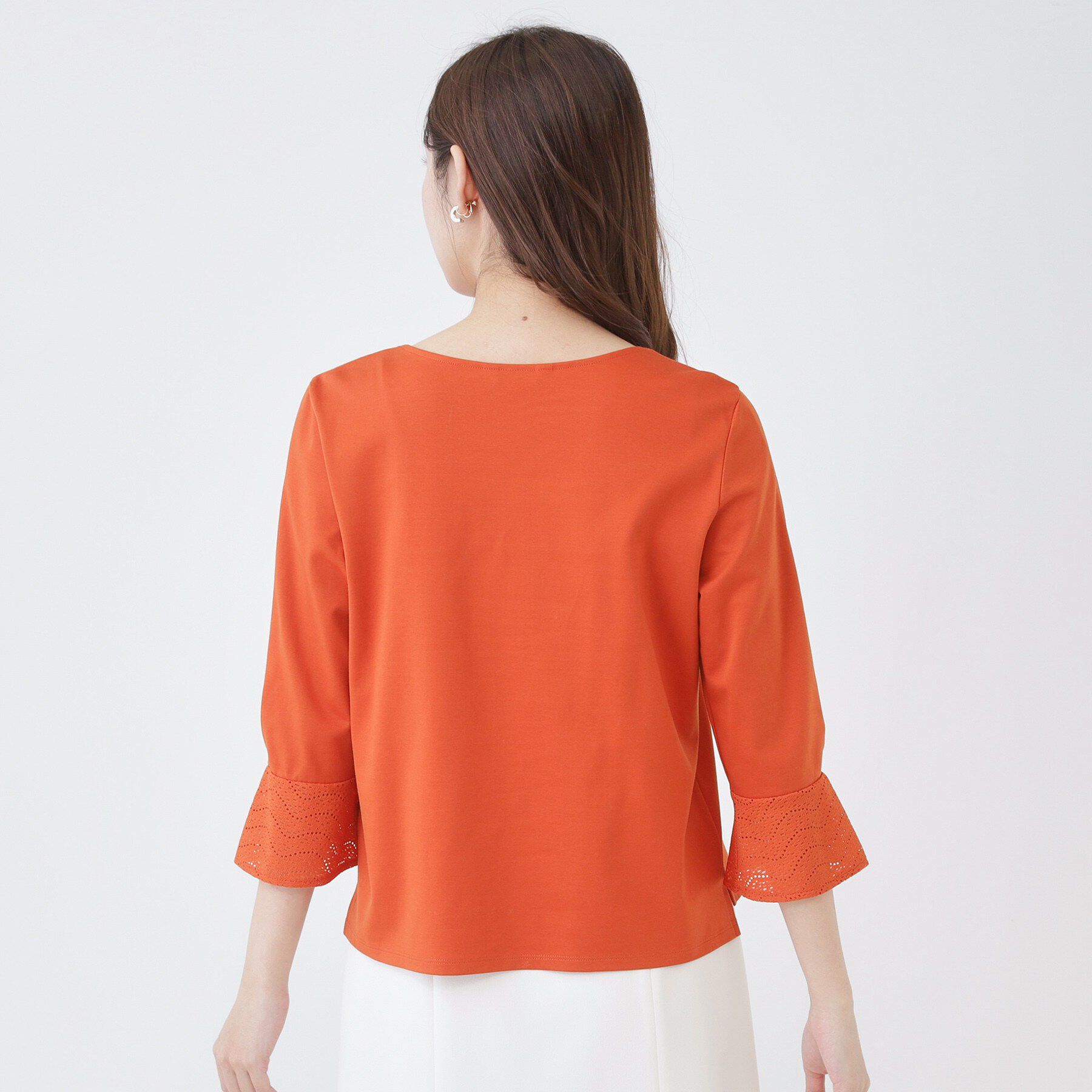 COUP DE CHANCE「【手洗い可／日本製】レース袖カットソー」|Tシャツ・カットソー|