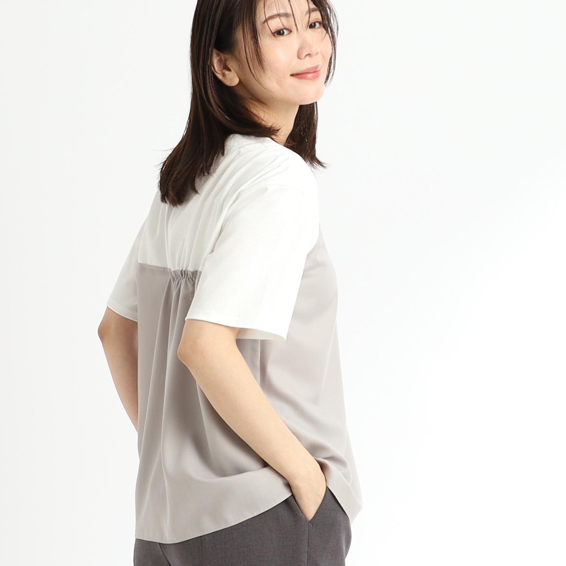 Reflect「【マシンウォッシュ可能】レイヤード風ジャージブラウス」|Tシャツ・カットソー|