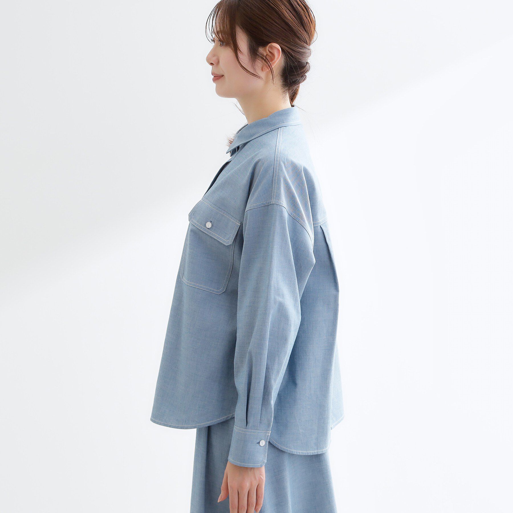 Reflect「【羽織にも◎】ダンガリーシャツ」|シャツ・ブラウス|