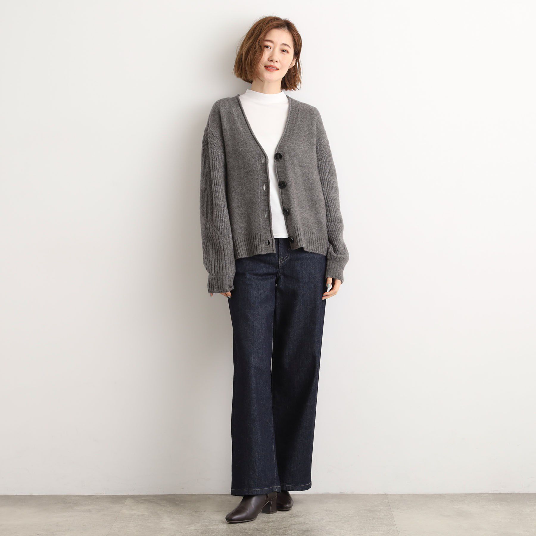 grove「【吸湿発熱】秋冬のレイヤードを格上げ　コットンハイネックプルオーバー」|Tシャツ・カットソー|