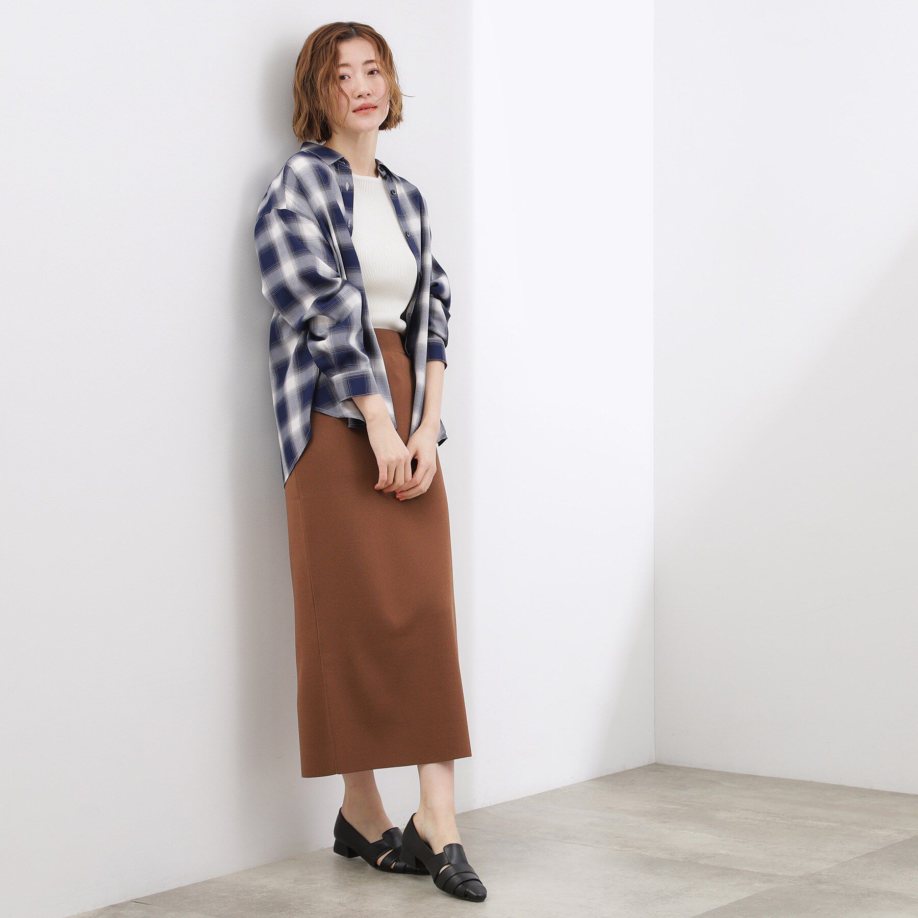 grove「【大人の抜け感】オンブレーチェックシャツ」|シャツ・ブラウス|