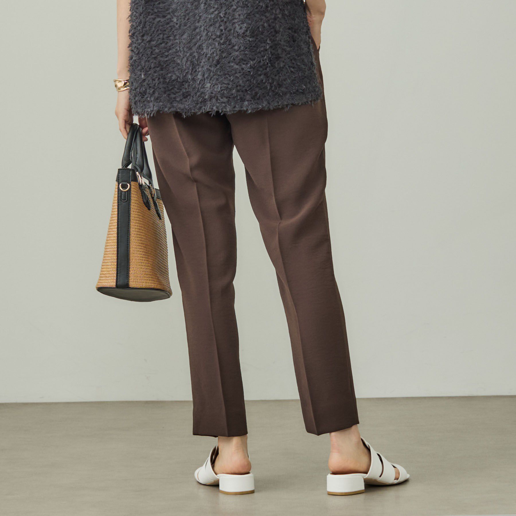 INDIVI「【洗える／UVケア】テーパードパンツ」|スーツ|