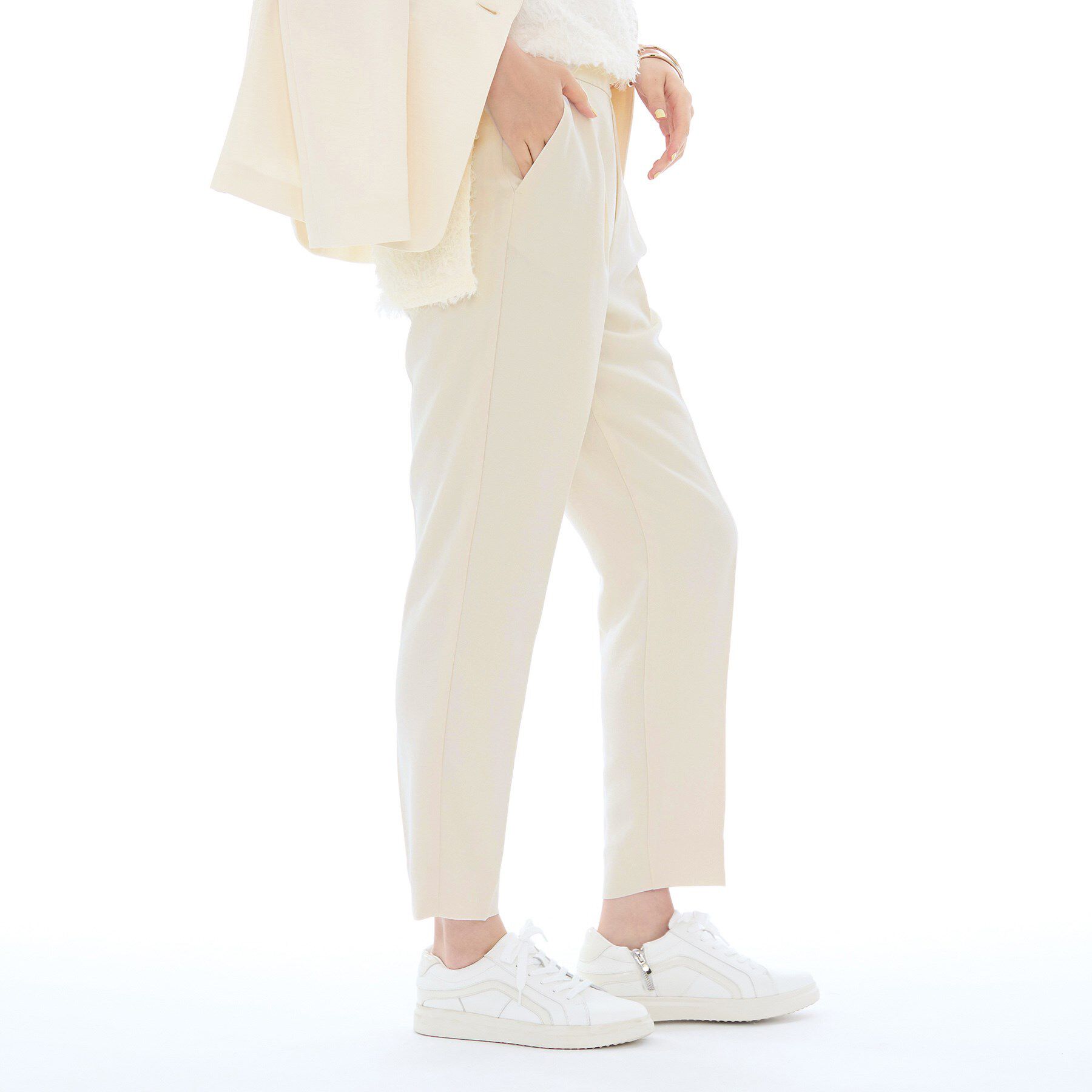 INDIVI「【洗える／UVケア】テーパードパンツ」|スーツ|