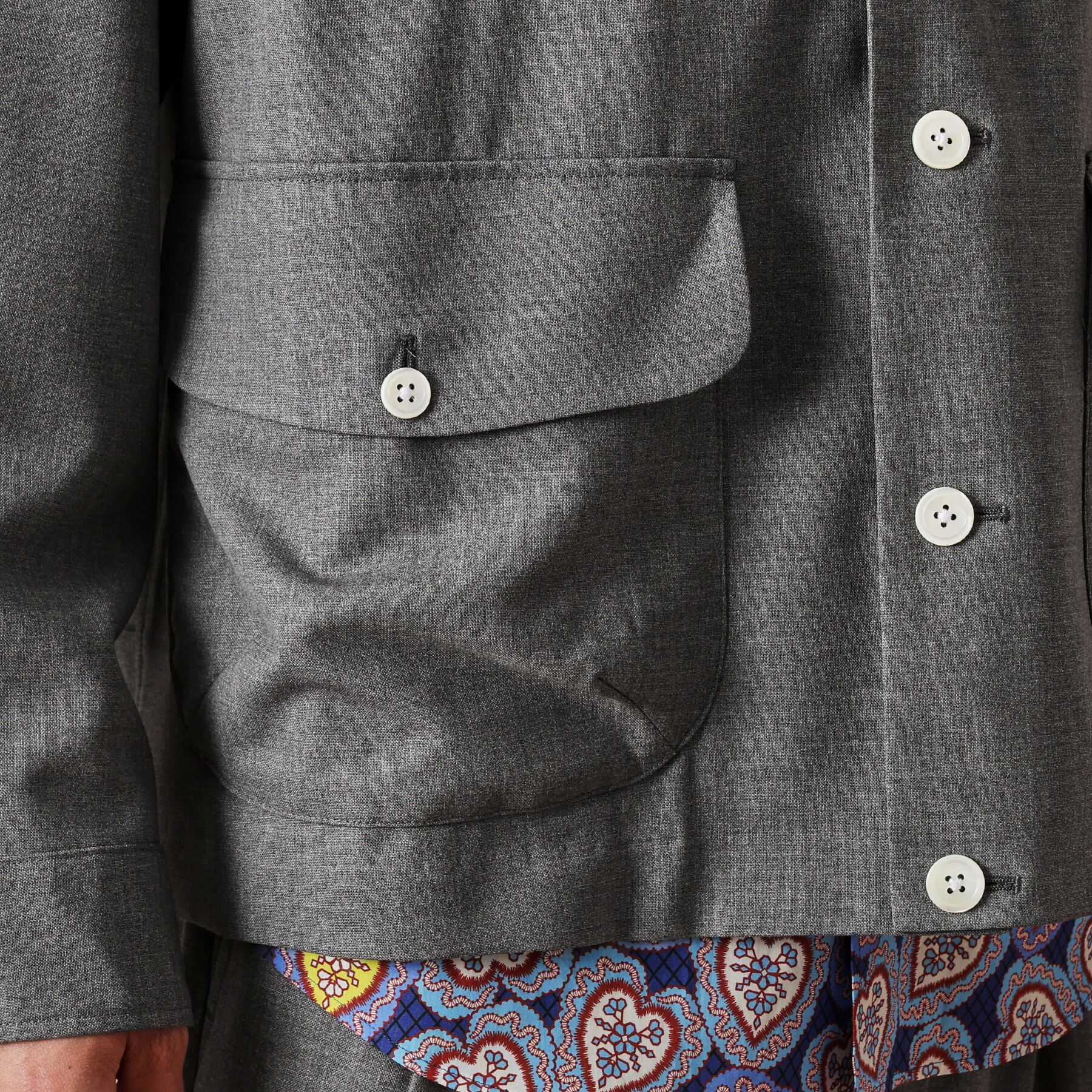 40CARATS&525「トニック グレーカバーオール」|ブルゾン・スタジャン|