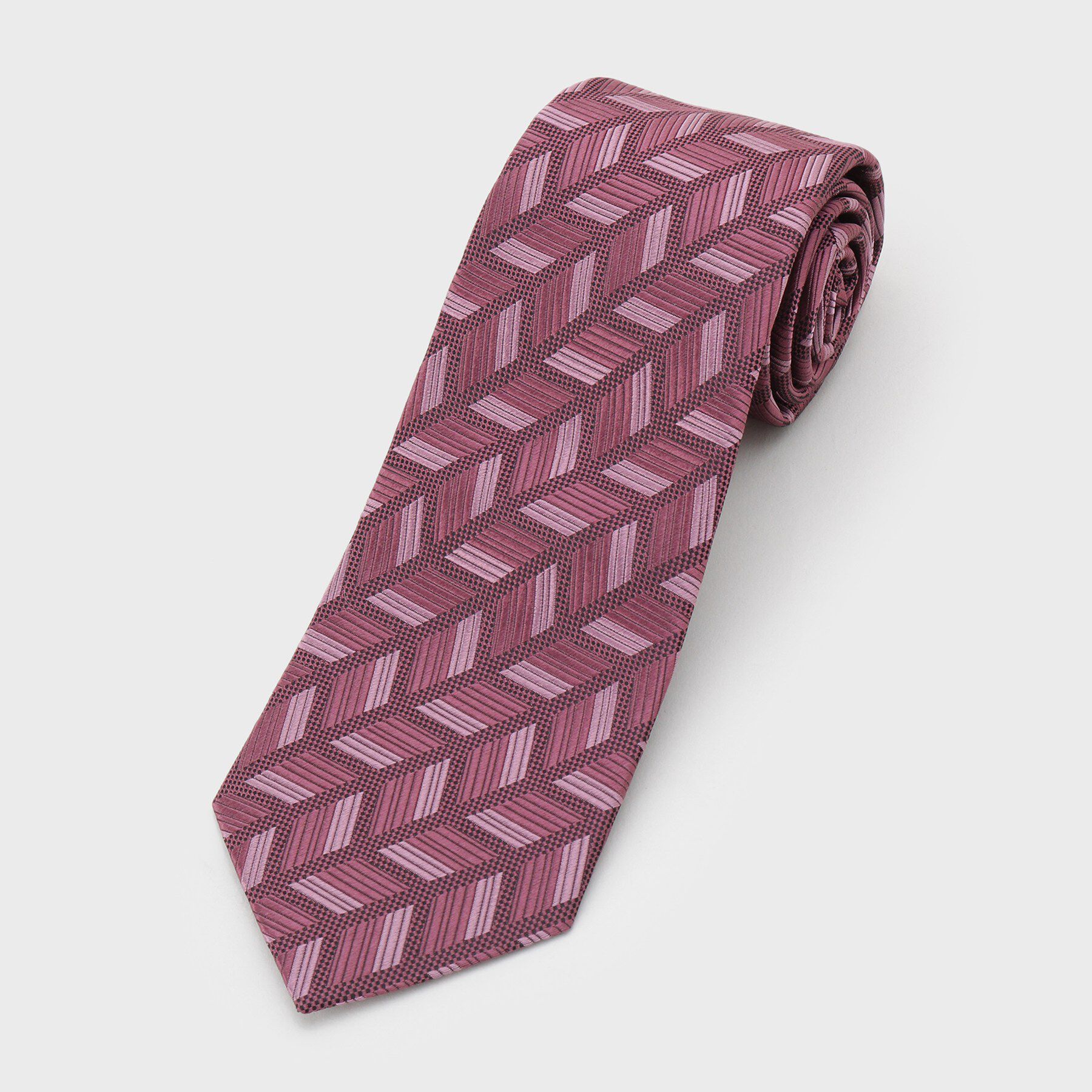 TAKEO KIKUCHI「【縁起の良いネクタイ】PNJ矢羽根ストライプネクタイ」|ネクタイ・蝶ネクタイ|ピンク(372)