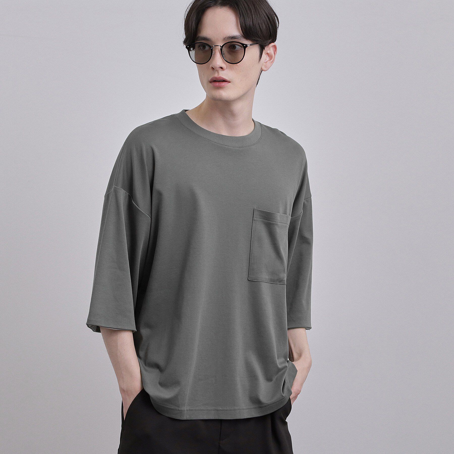 tk.TAKEO KIKUCHI「スムースシルケット レイヤードカットソー」|Tシャツ・カットソー|グレー(012)