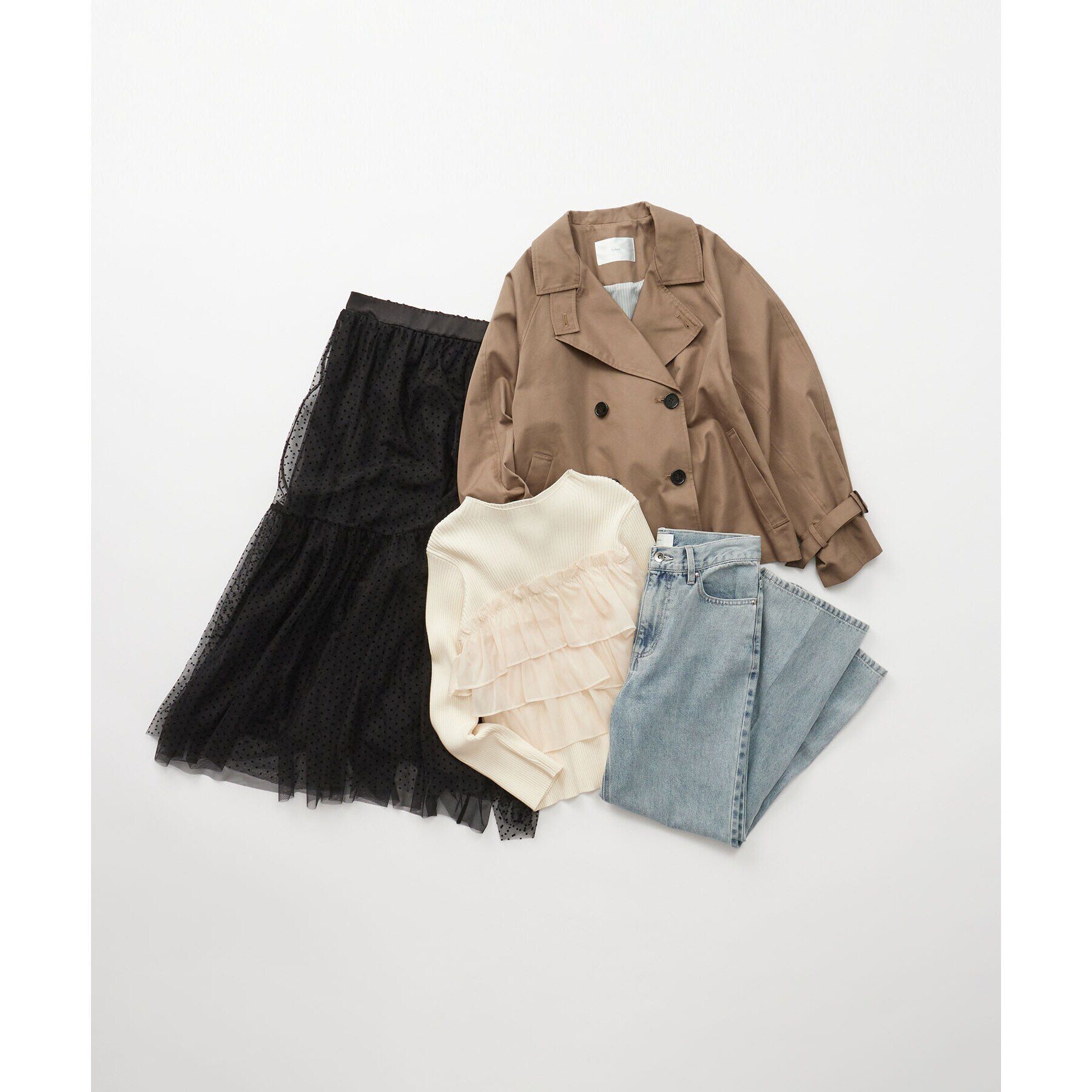 index「ドットチュールティアードスカート【洗濯機洗い可】」|スカート|