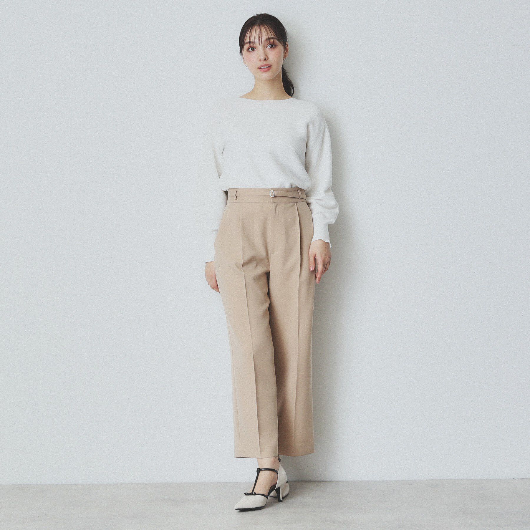 index「ソフトツイルタックワイドパンツ【洗濯機洗い可】」|その他|