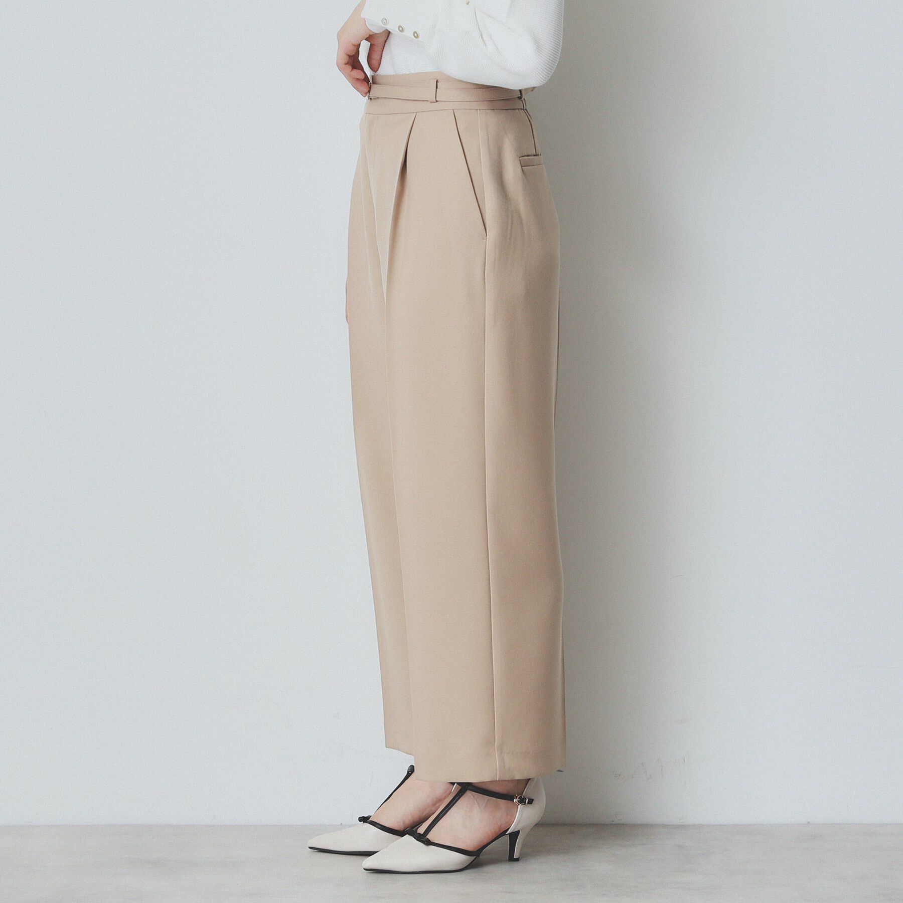 index「ソフトツイルタックワイドパンツ【洗濯機洗い可】」|その他|