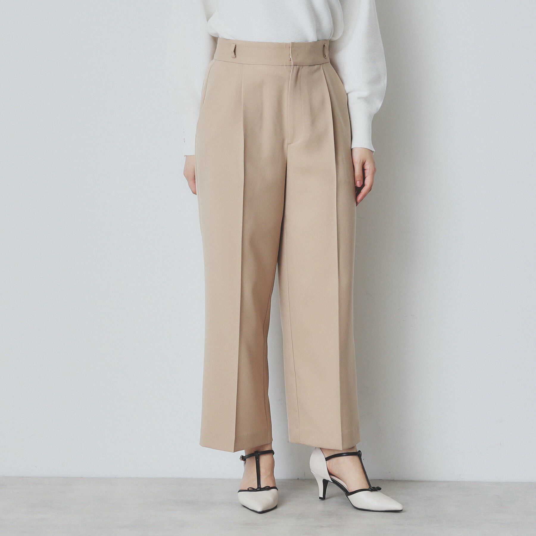 index「ソフトツイルタックワイドパンツ【洗濯機洗い可】」|その他|