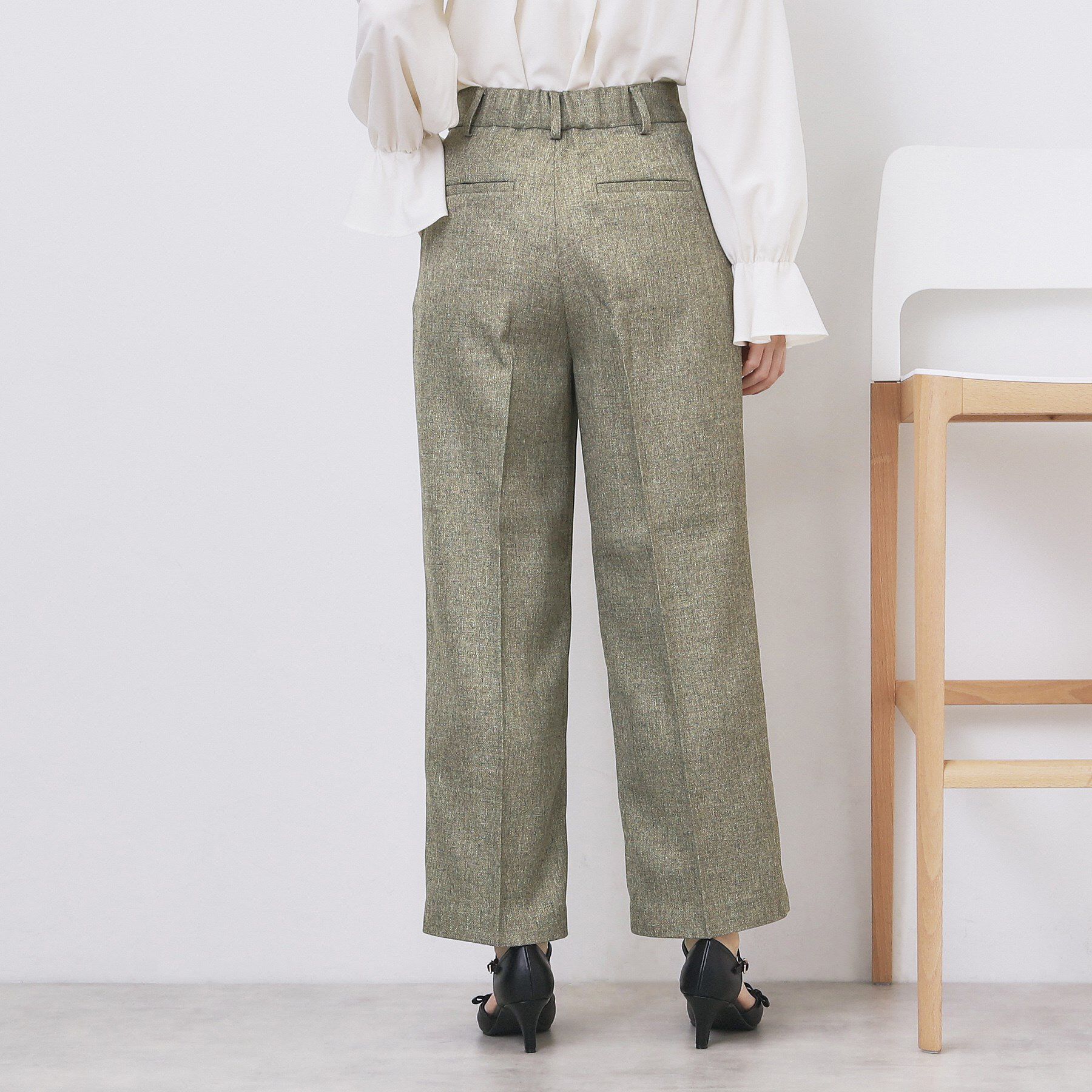 index「ツィード調ワイドストレートパンツ【洗濯機OK/防シワ】」|その他|