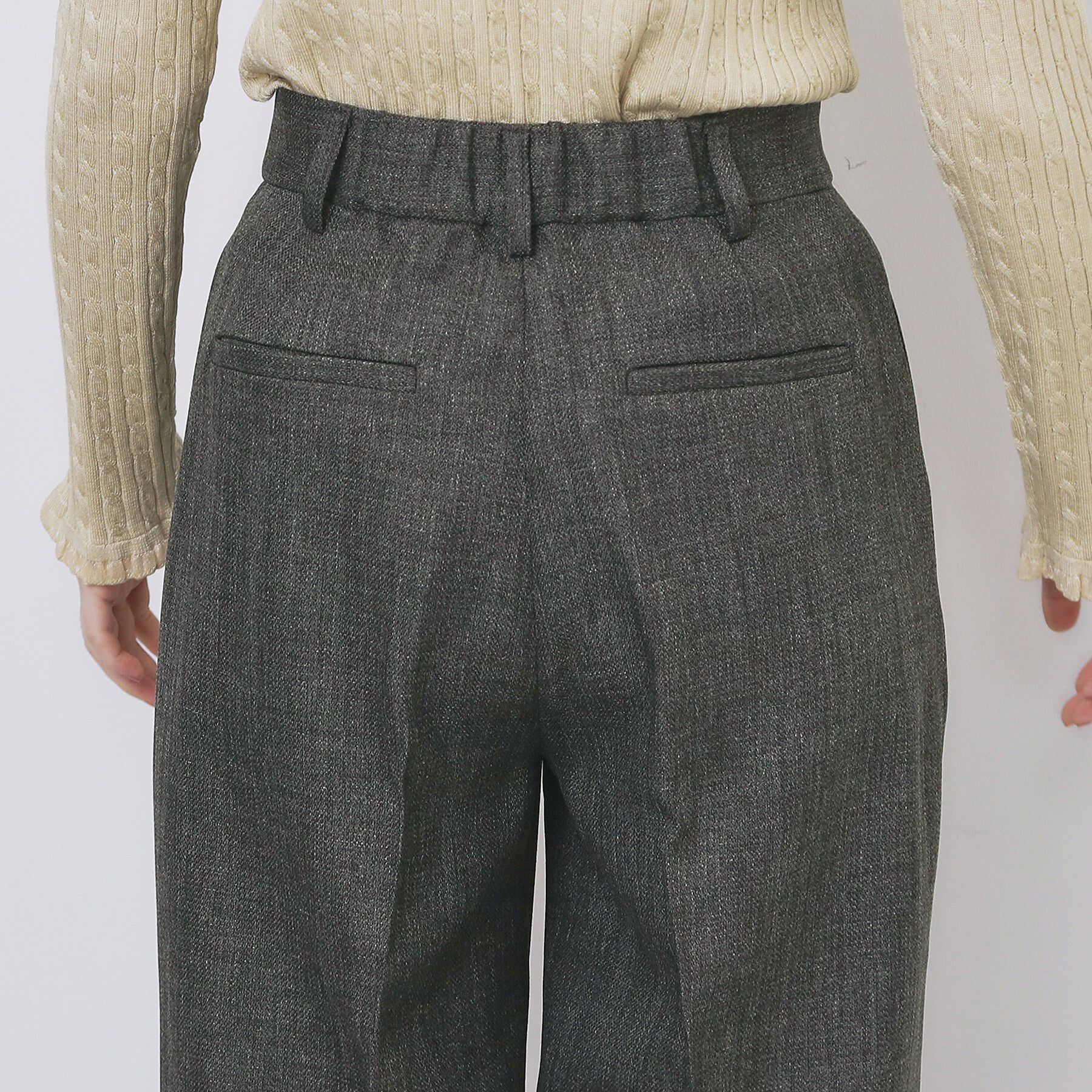 index「ツィード調ワイドストレートパンツ【洗濯機OK/防シワ】」|その他|