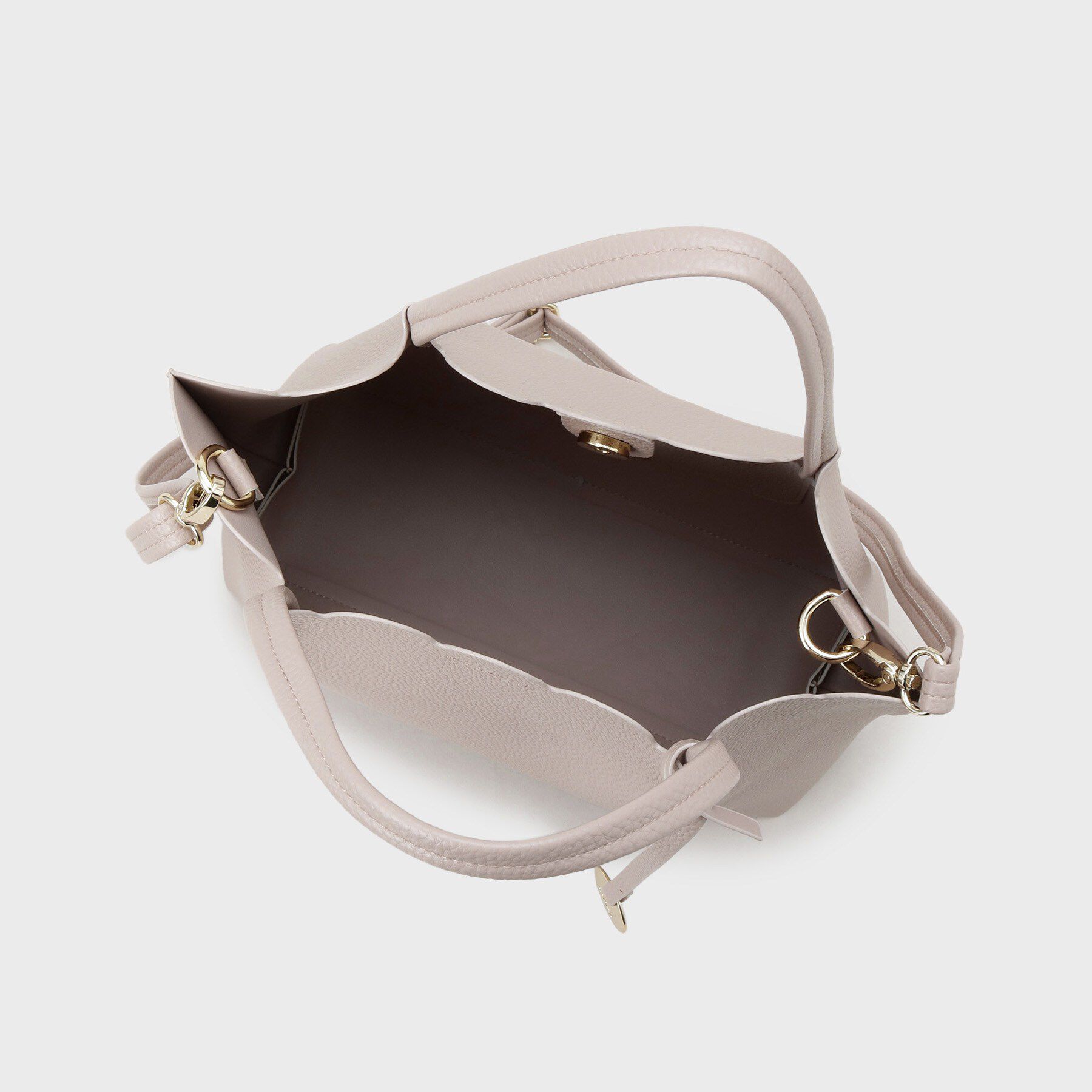 index「【2WAY】軽量合皮スカラップデザインミドルトートバッグ」|トートバッグ|