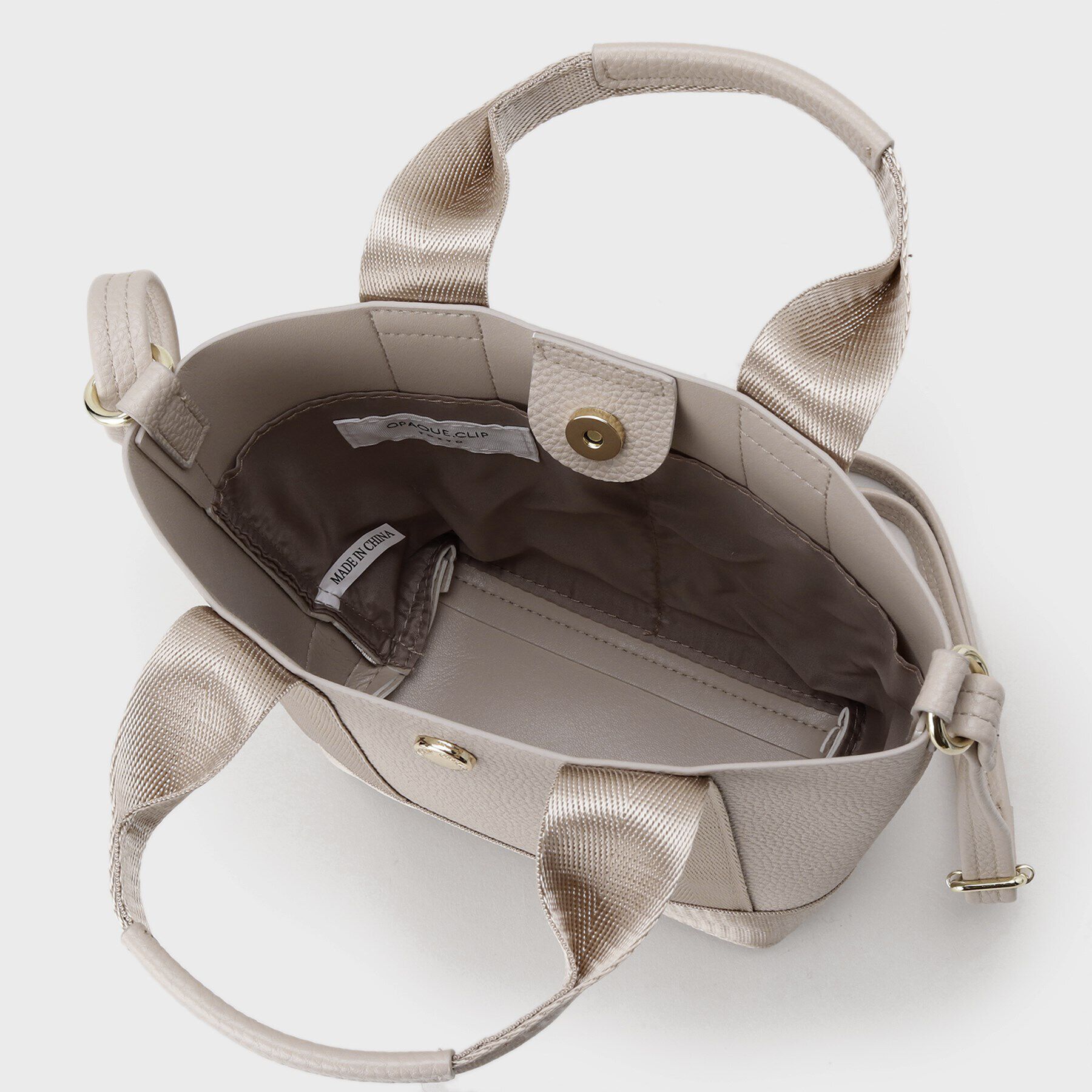 OPAQUE.CLIP「【長さ調整可能】シュリンク合皮コンビミニショルダーバッグ」|ショルダー・メッセンジャー|