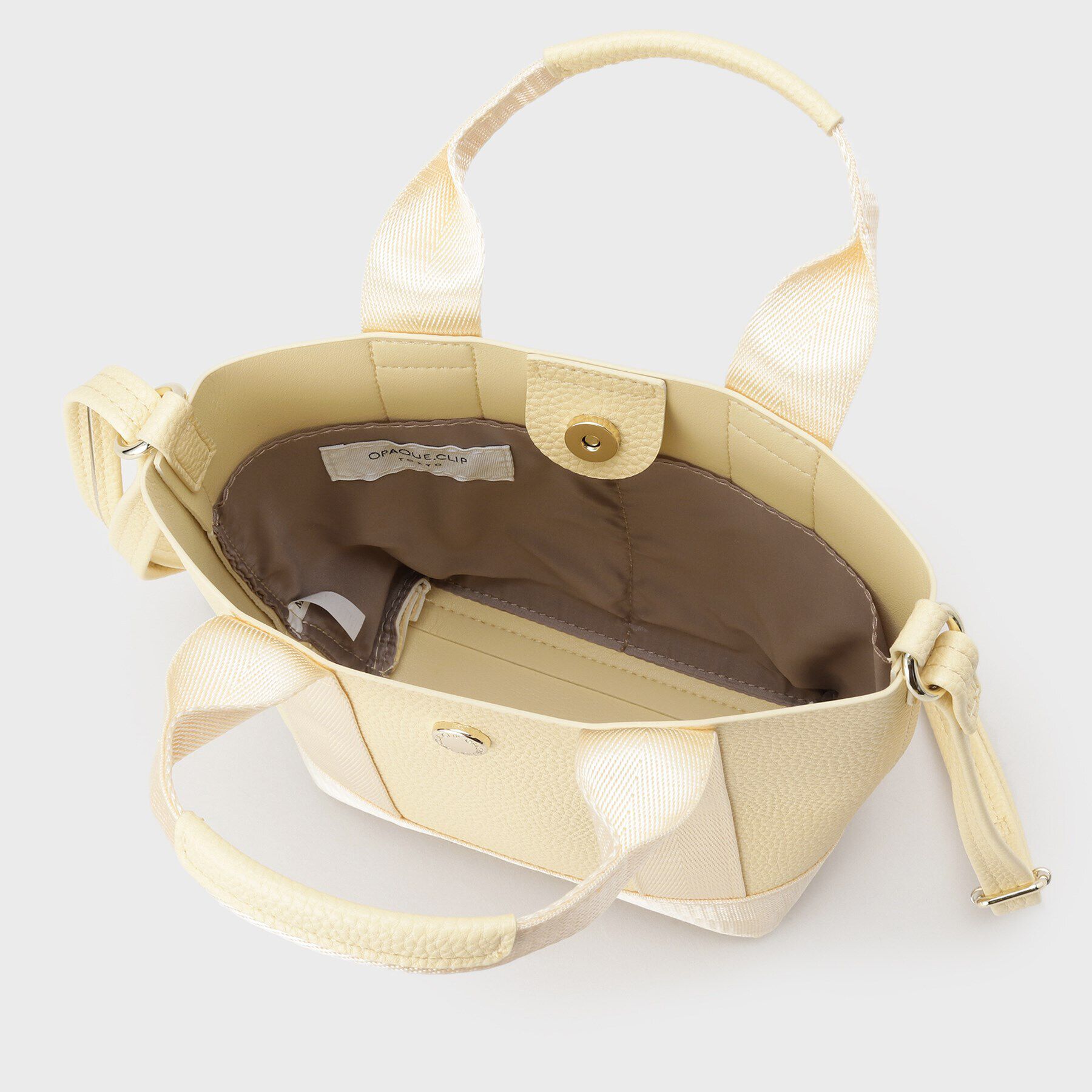 OPAQUE.CLIP「【長さ調整可能】シュリンク合皮コンビミニショルダーバッグ」|ショルダー・メッセンジャー|