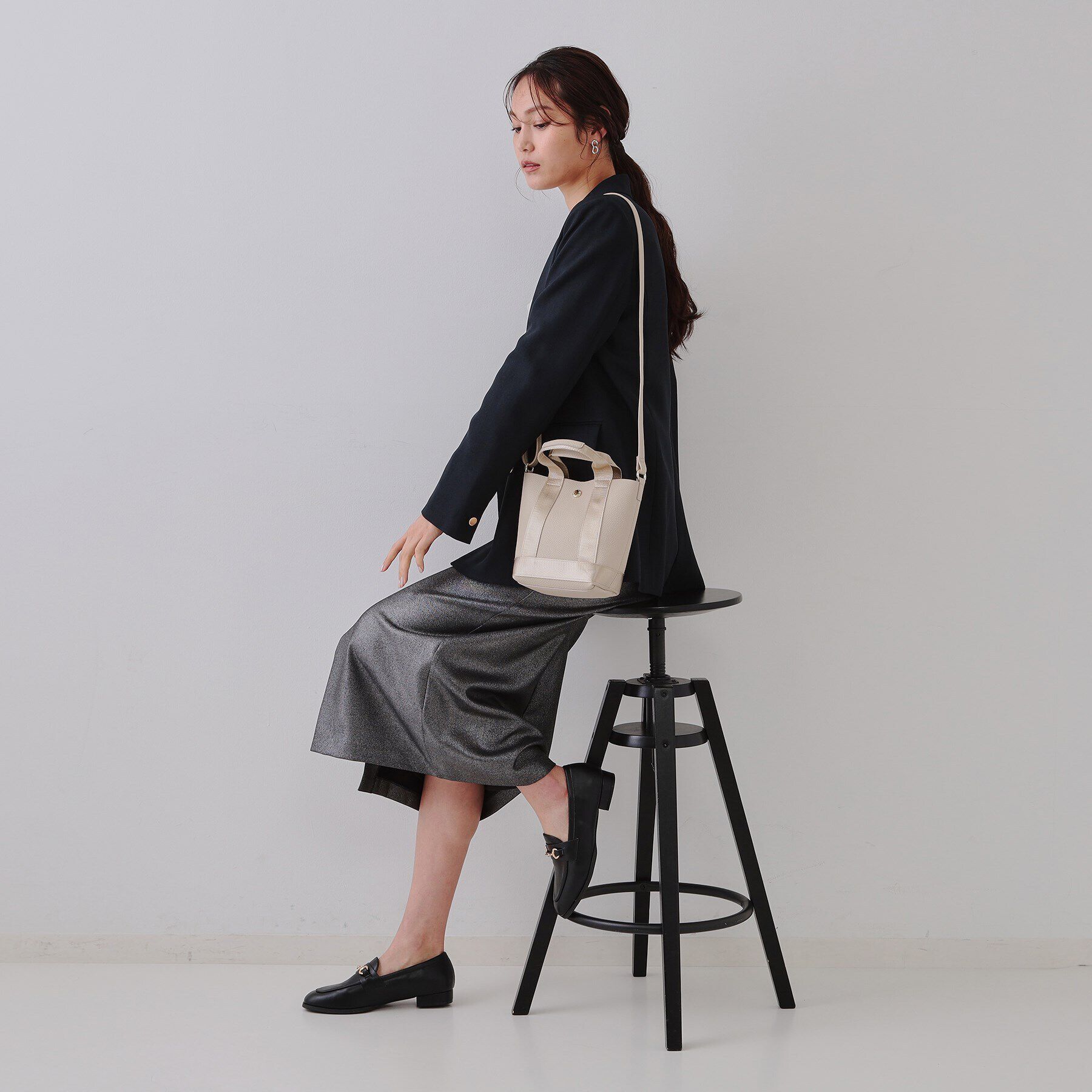 OPAQUE.CLIP「【長さ調整可能】シュリンク合皮コンビミニショルダーバッグ」|ショルダー・メッセンジャー|