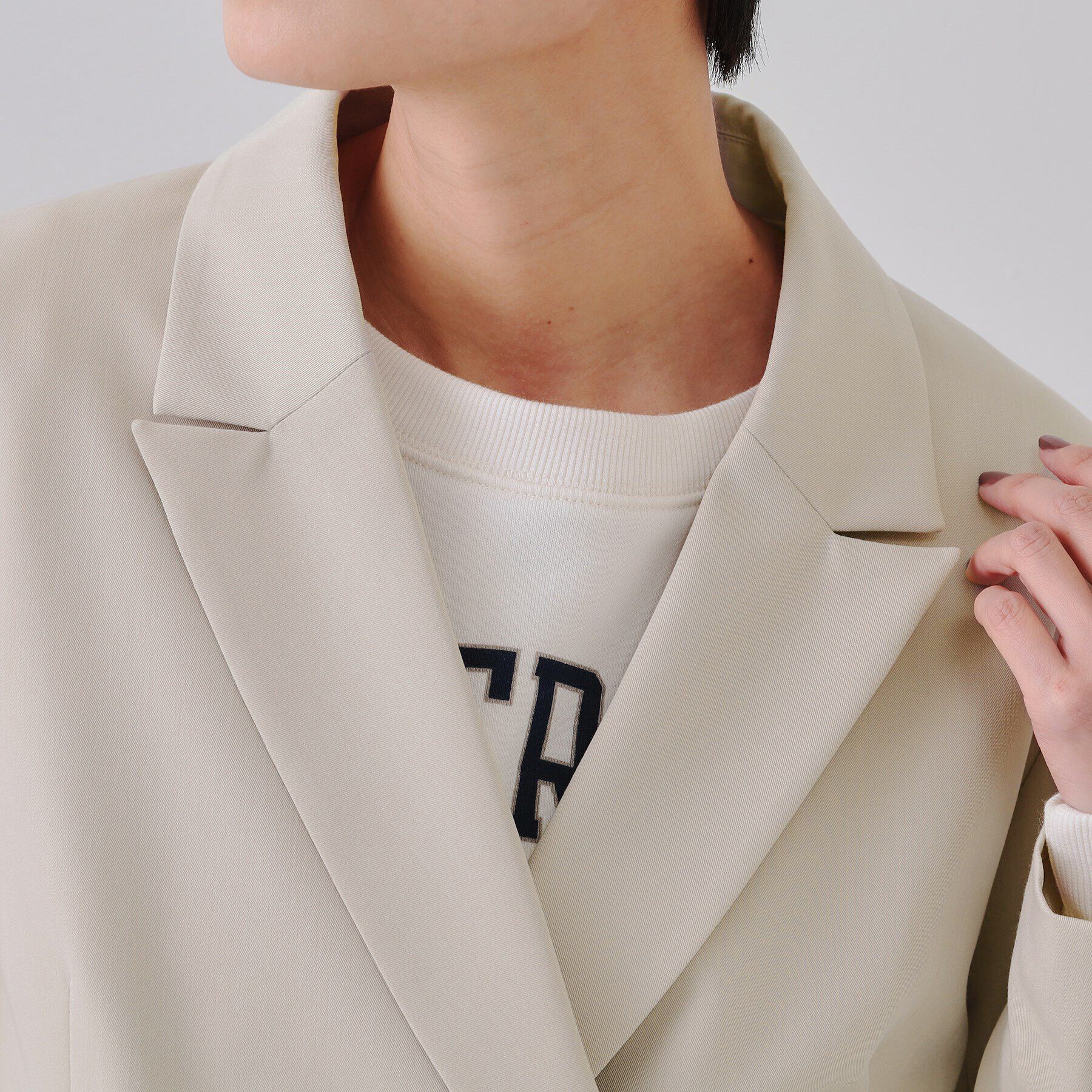 OPAQUE.CLIP「ショートテーラードジャケット【洗濯機洗い可】」|テーラードジャケット|