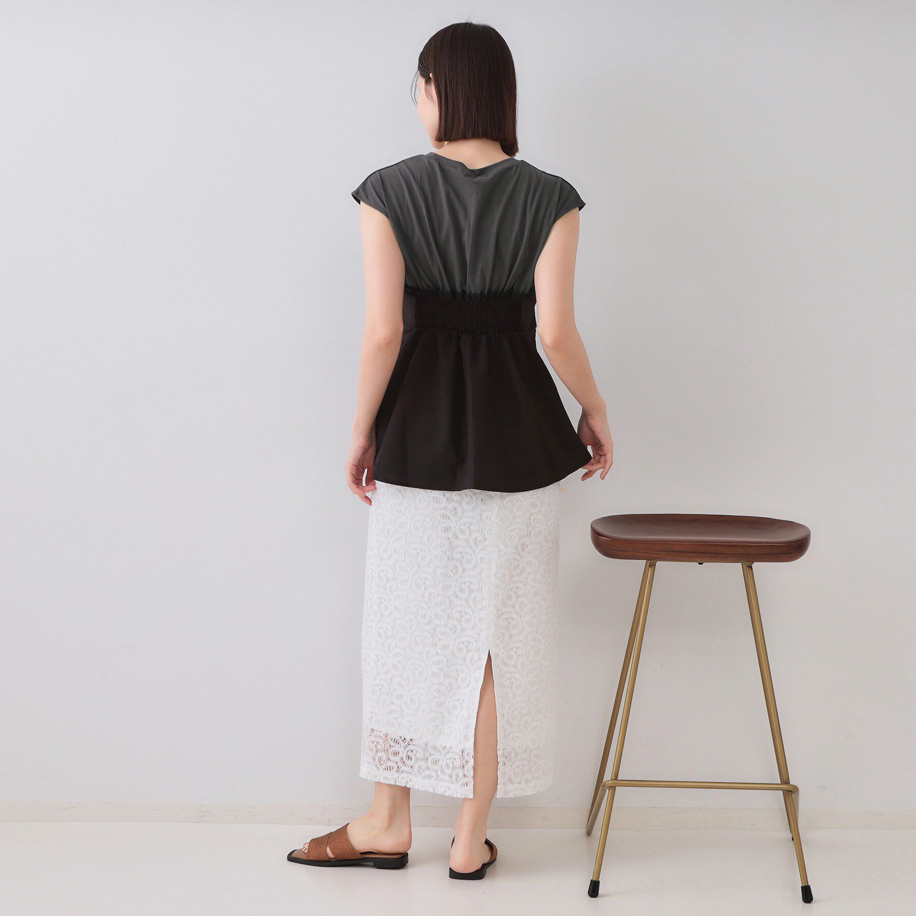 OPAQUE.CLIP「ビスチェドッキングカットソー【洗濯機洗い可】」|Tシャツ・カットソー|