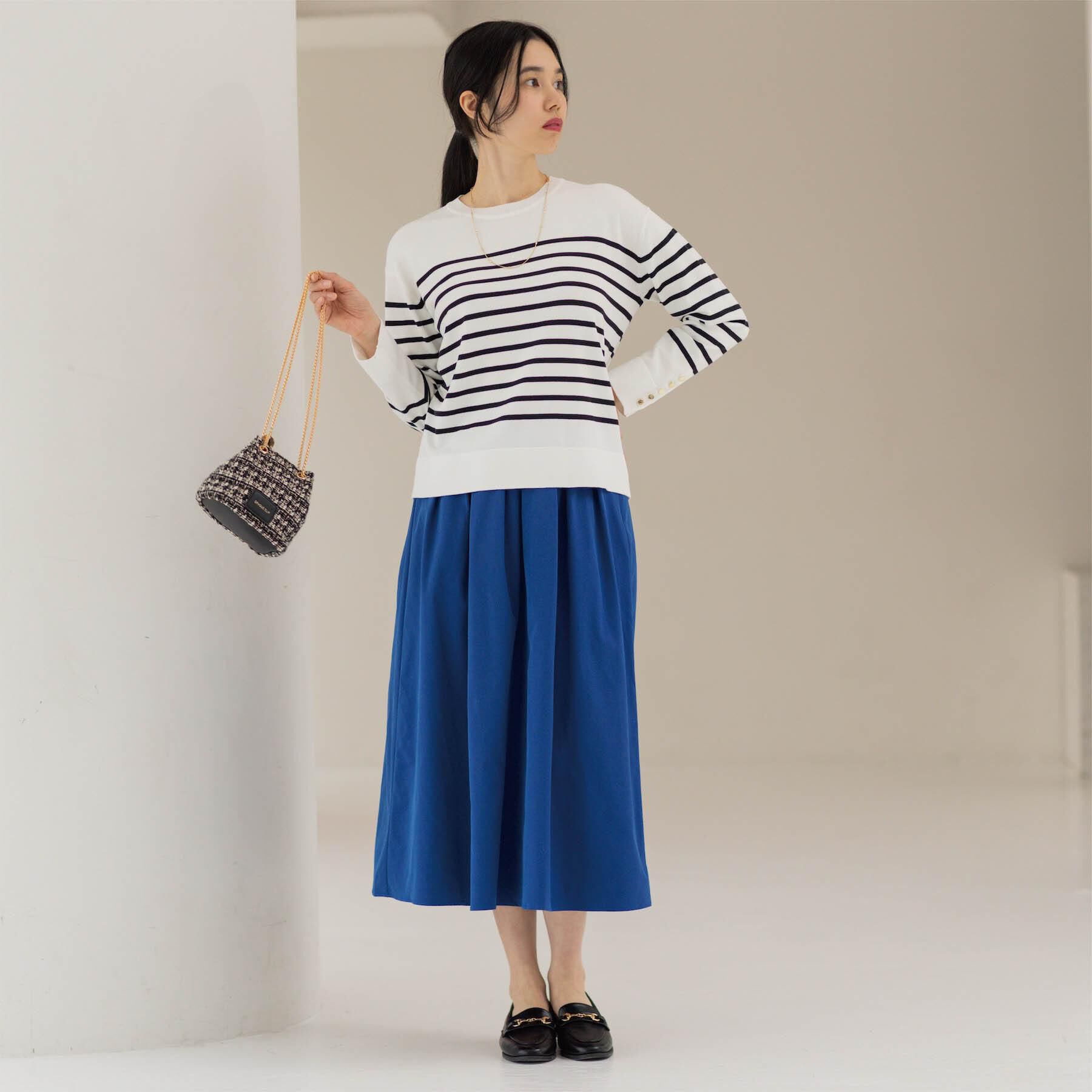 OPAQUE.CLIP「金ボタン使いリラクシーニット【洗濯機OK】」|ニット・セーター|