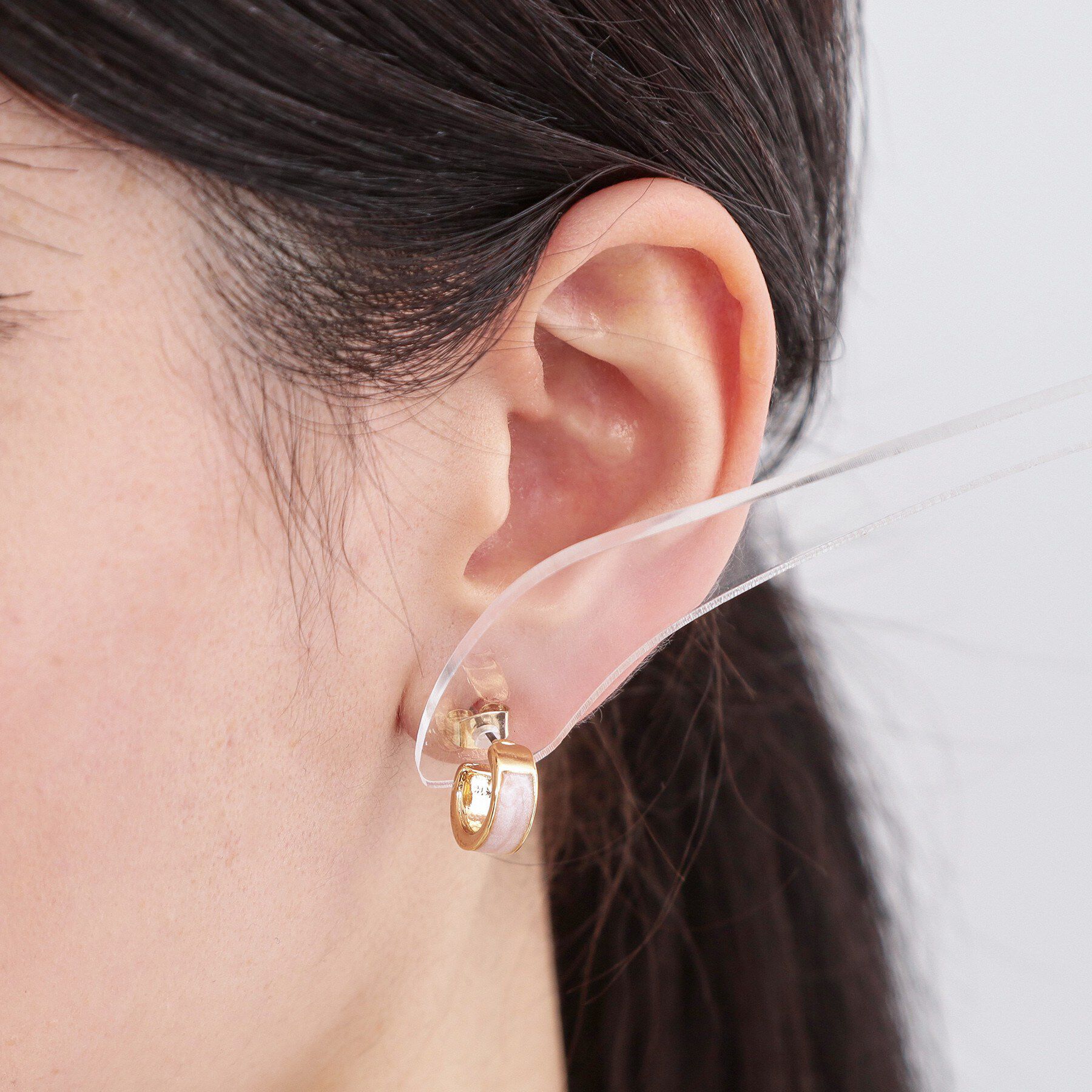 OPAQUE.CLIP「エポマーブルエッジメタルリング」|ピアス|