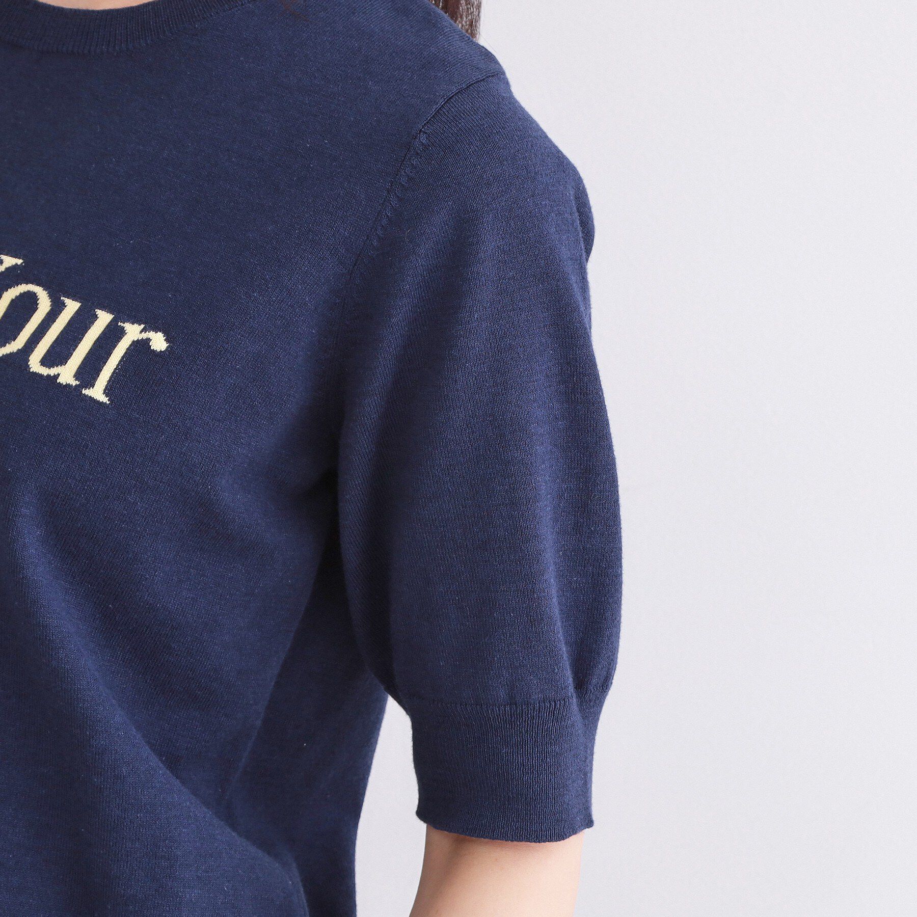 OPAQUE.CLIP「ロゴジャカードニット【洗濯機OK】」|ニット・セーター|