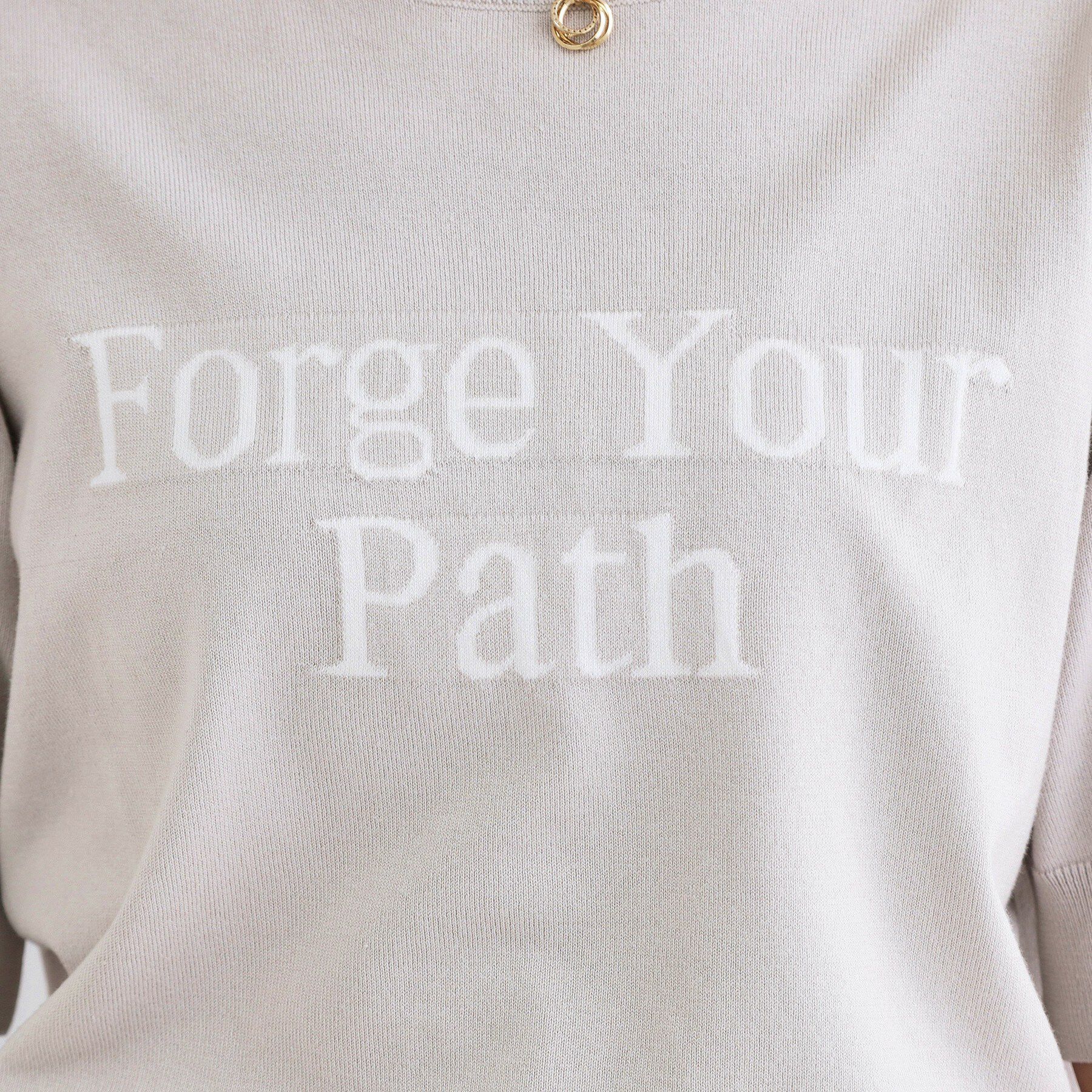 OPAQUE.CLIP「ロゴジャカードニット【洗濯機OK】」|ニット・セーター|