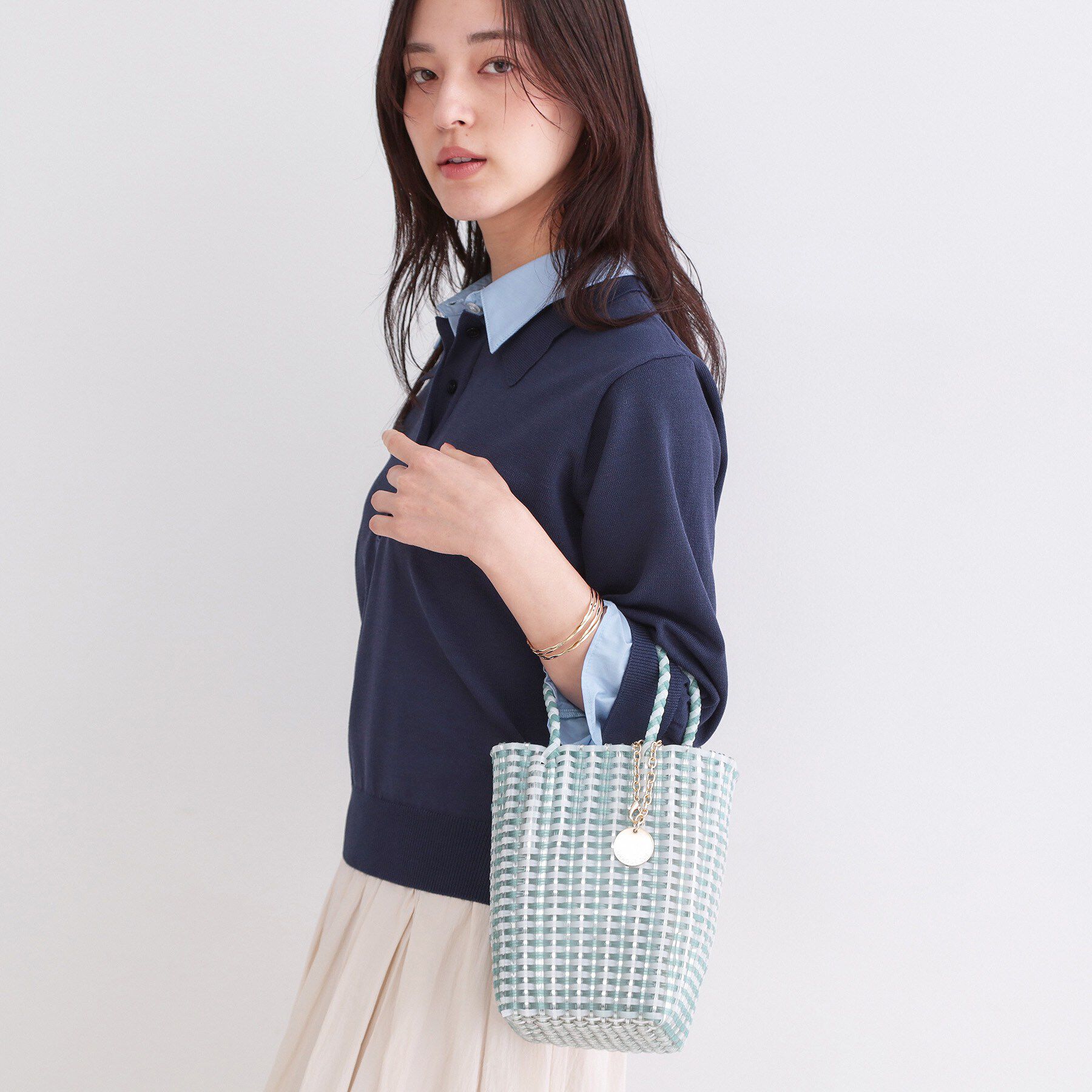 OPAQUE.CLIP「マルチカラーミニメルカドバッグ」|トートバッグ|