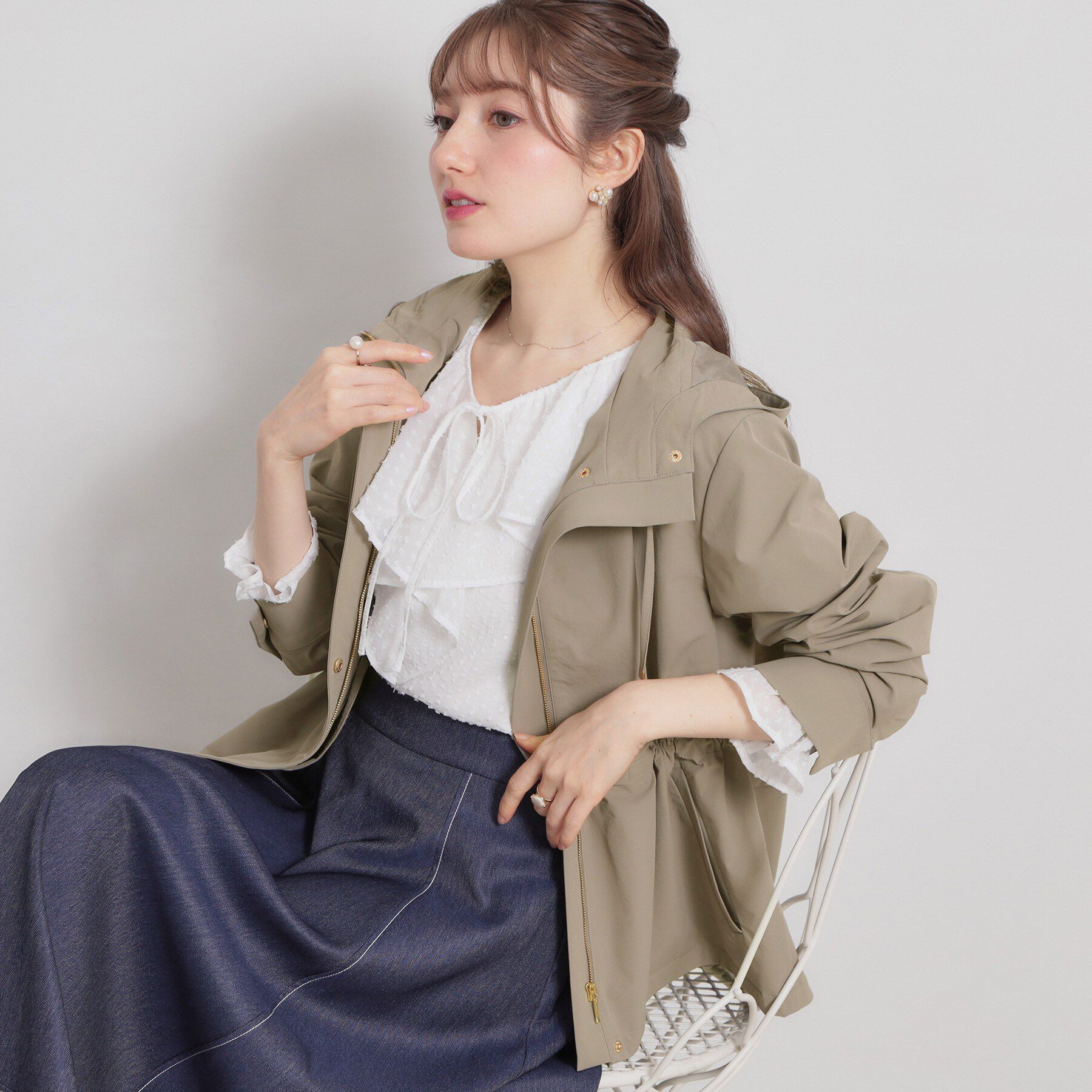 Couture broach「【撥水・洗える】愛されマンパ」|ブルゾン・スタジャン|