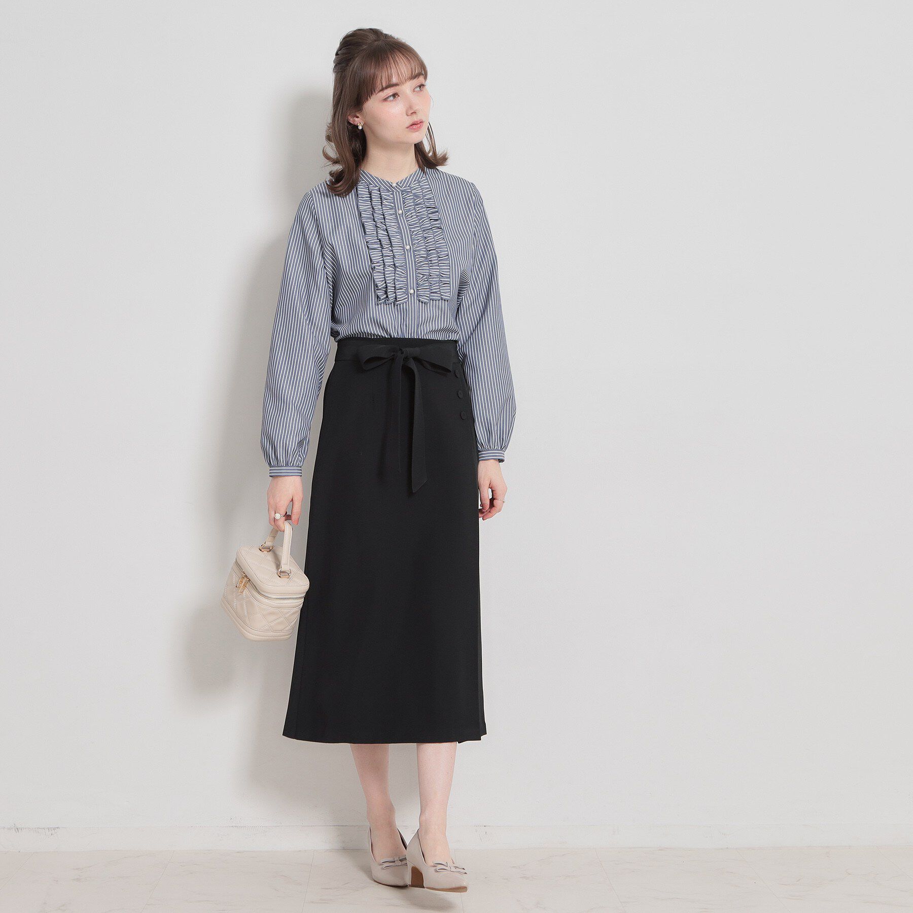 Couture broach「【洗える・通勤】サイドタック ナロースカート」|スカート|