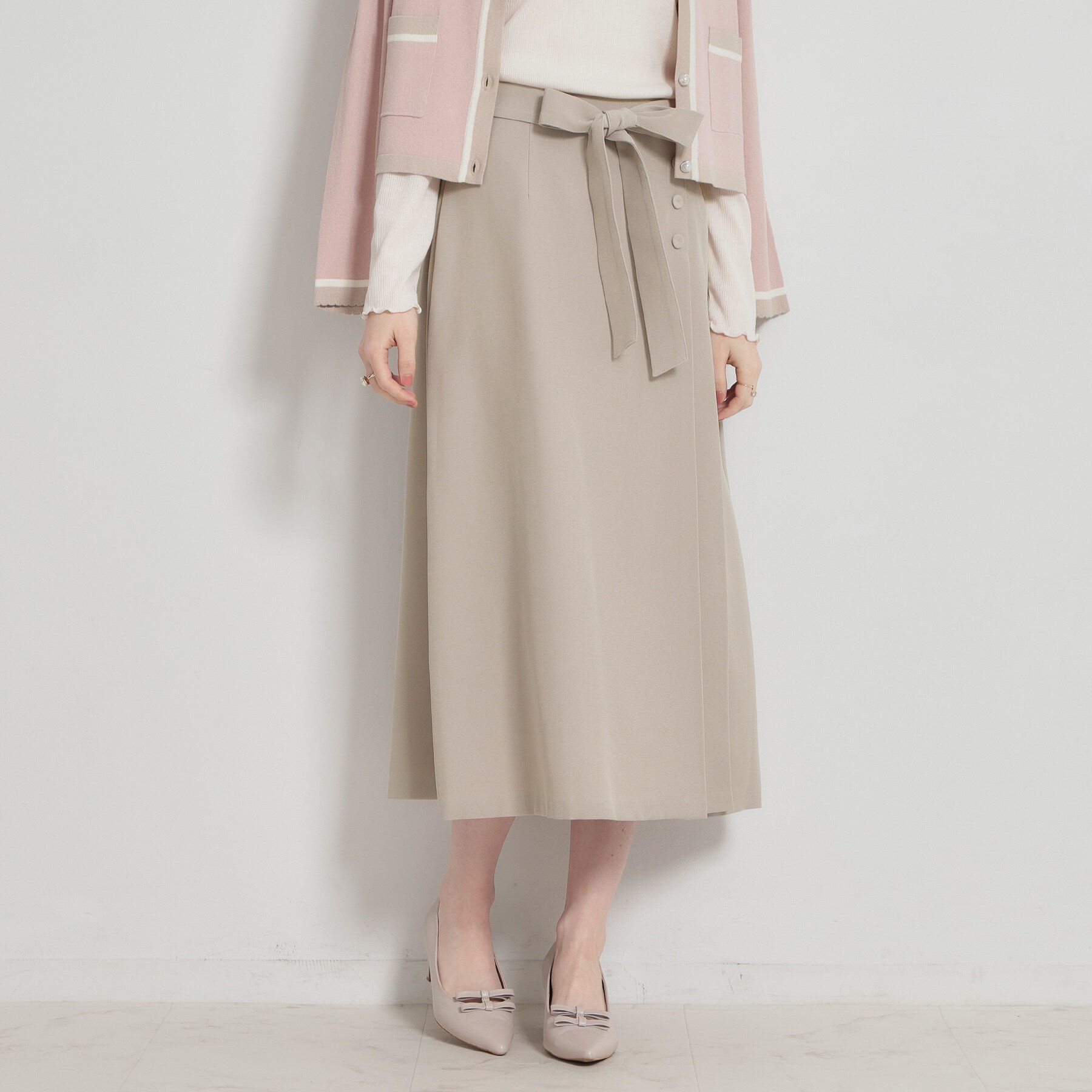 Couture broach「【洗える・通勤】サイドタック ナロースカート」|スカート|