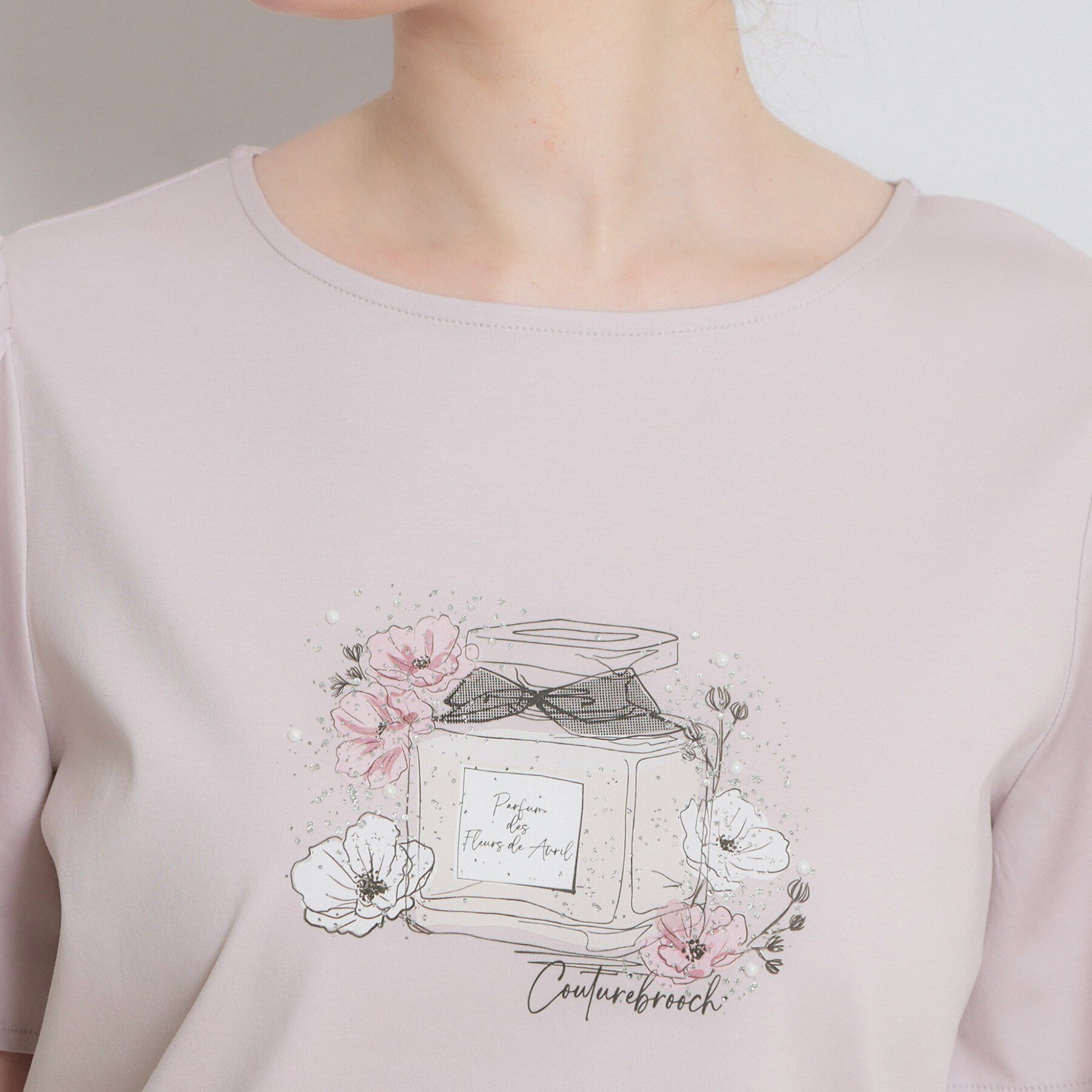 Couture broach「【接触冷感・UVカット】パフュームプリントTシャツ」|Tシャツ・カットソー|
