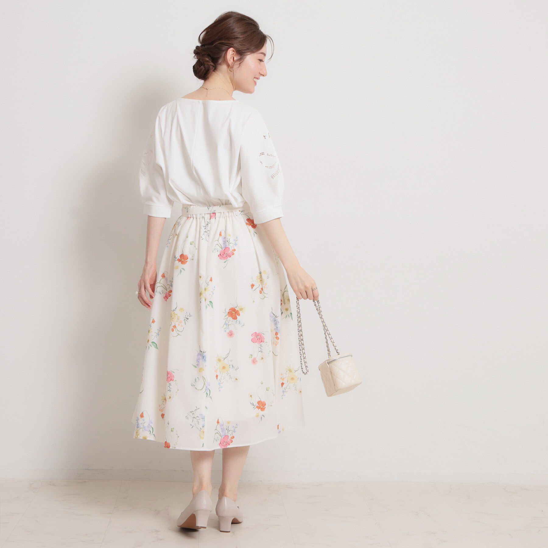 Couture broach「【接触冷感・UVカット】60シルケット エンブロドルマントップス」|Tシャツ・カットソー|