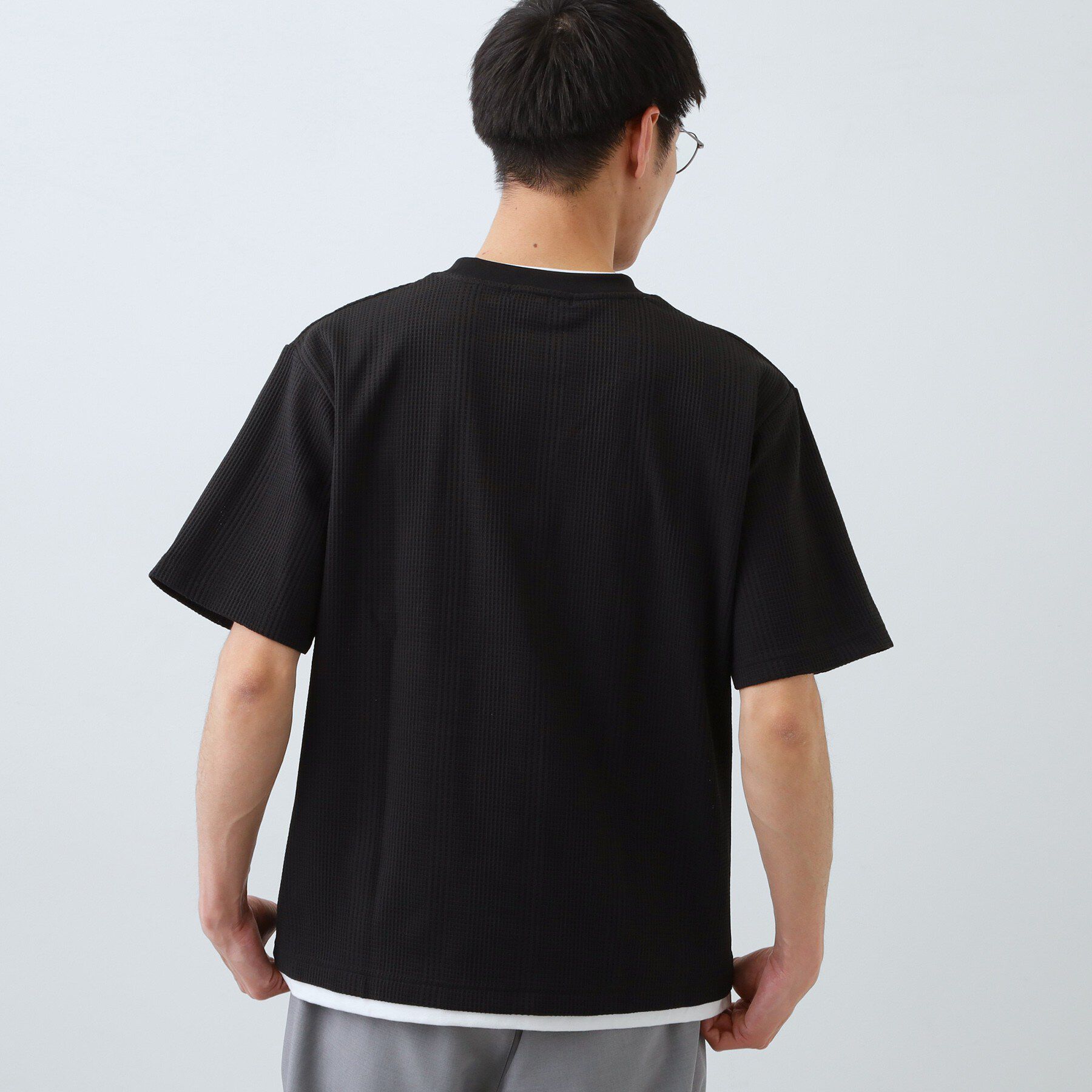 THE SHOP TK「【ラクして決まる！】レイヤード風半袖Tシャツ　洗濯機OK」|Tシャツ・カットソー|