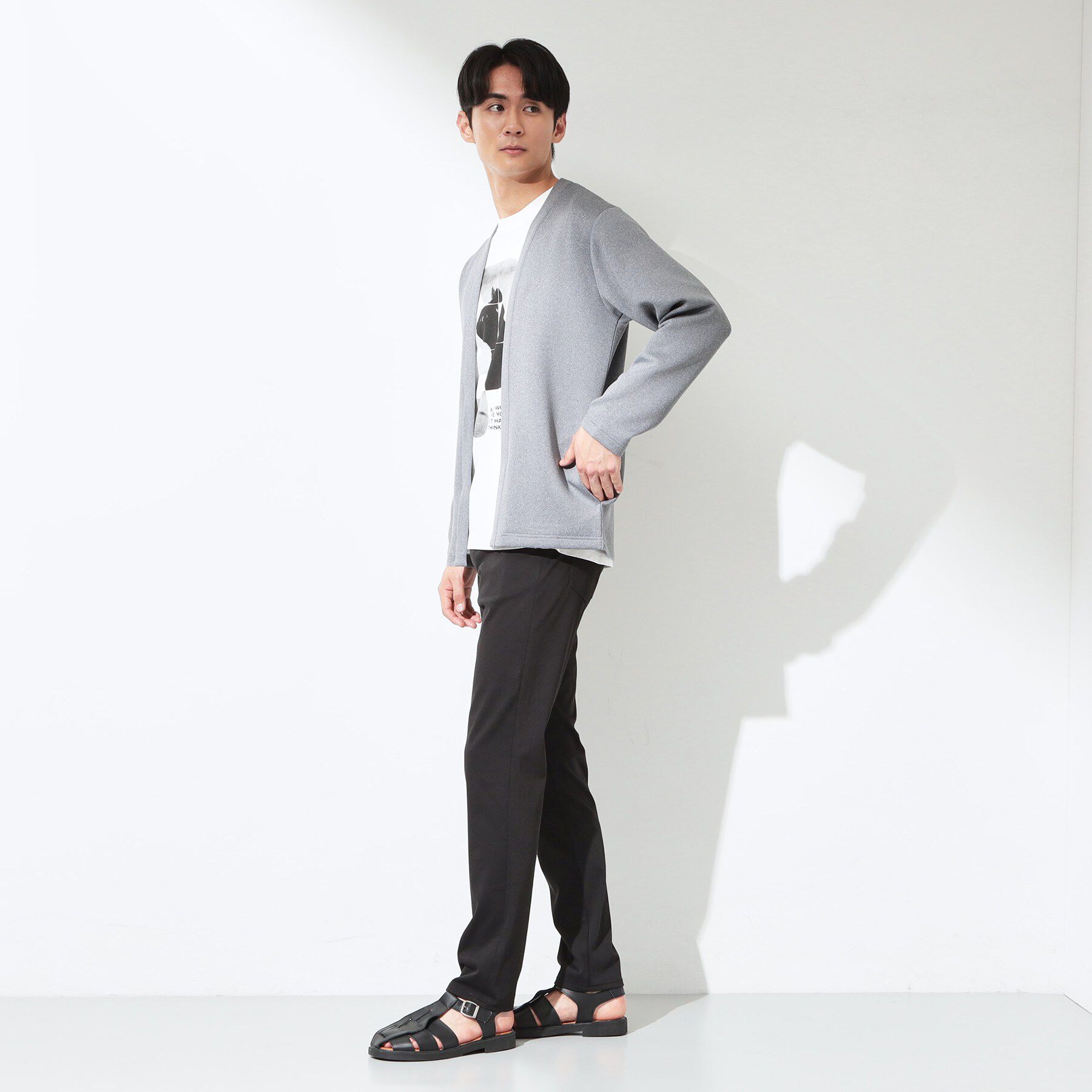 THE SHOP TK「スエードタッチカーディガン 洗濯機OK」|カーディガン|