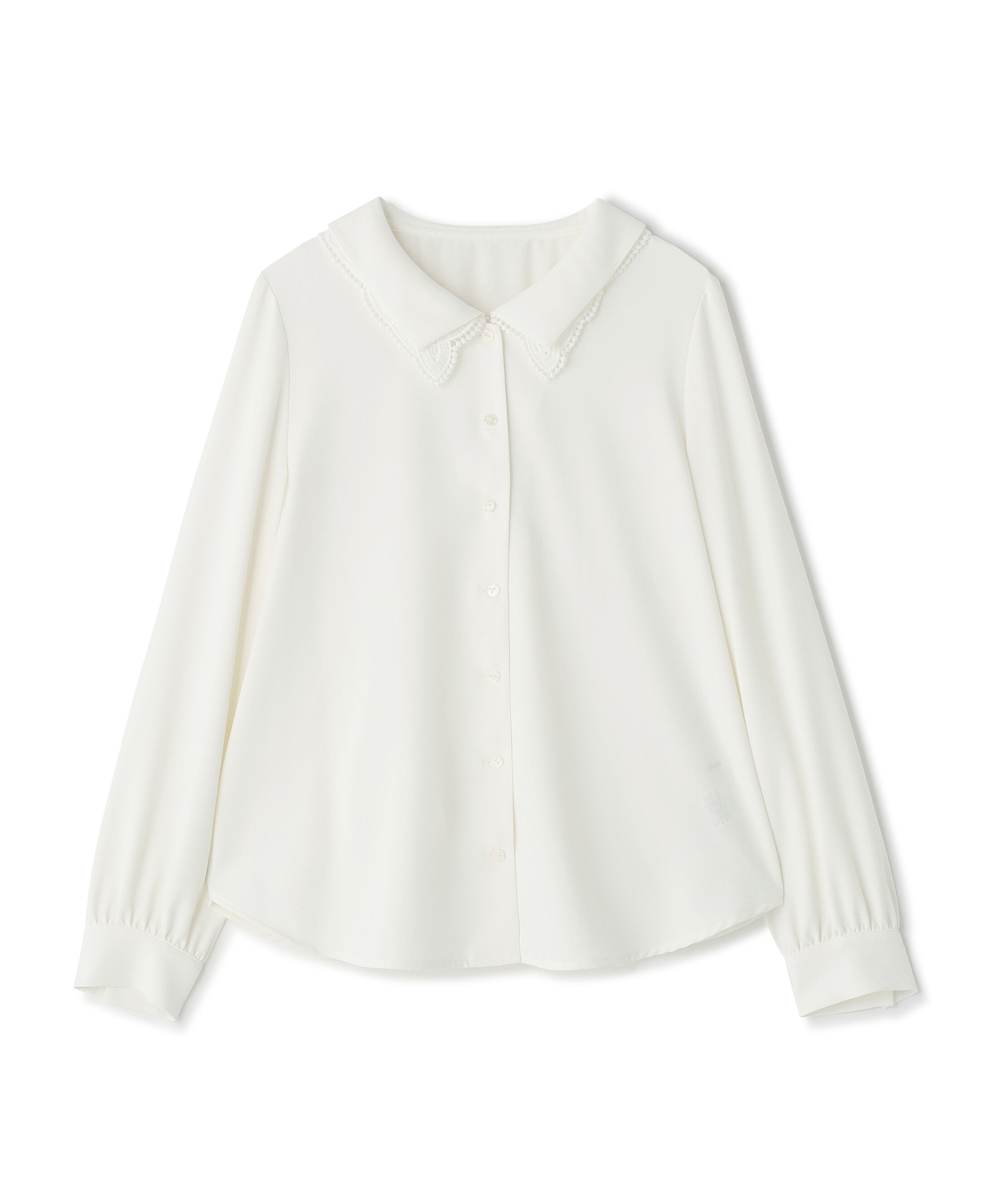  「レースダブルカラーブラウス」|シャツ・ブラウス|