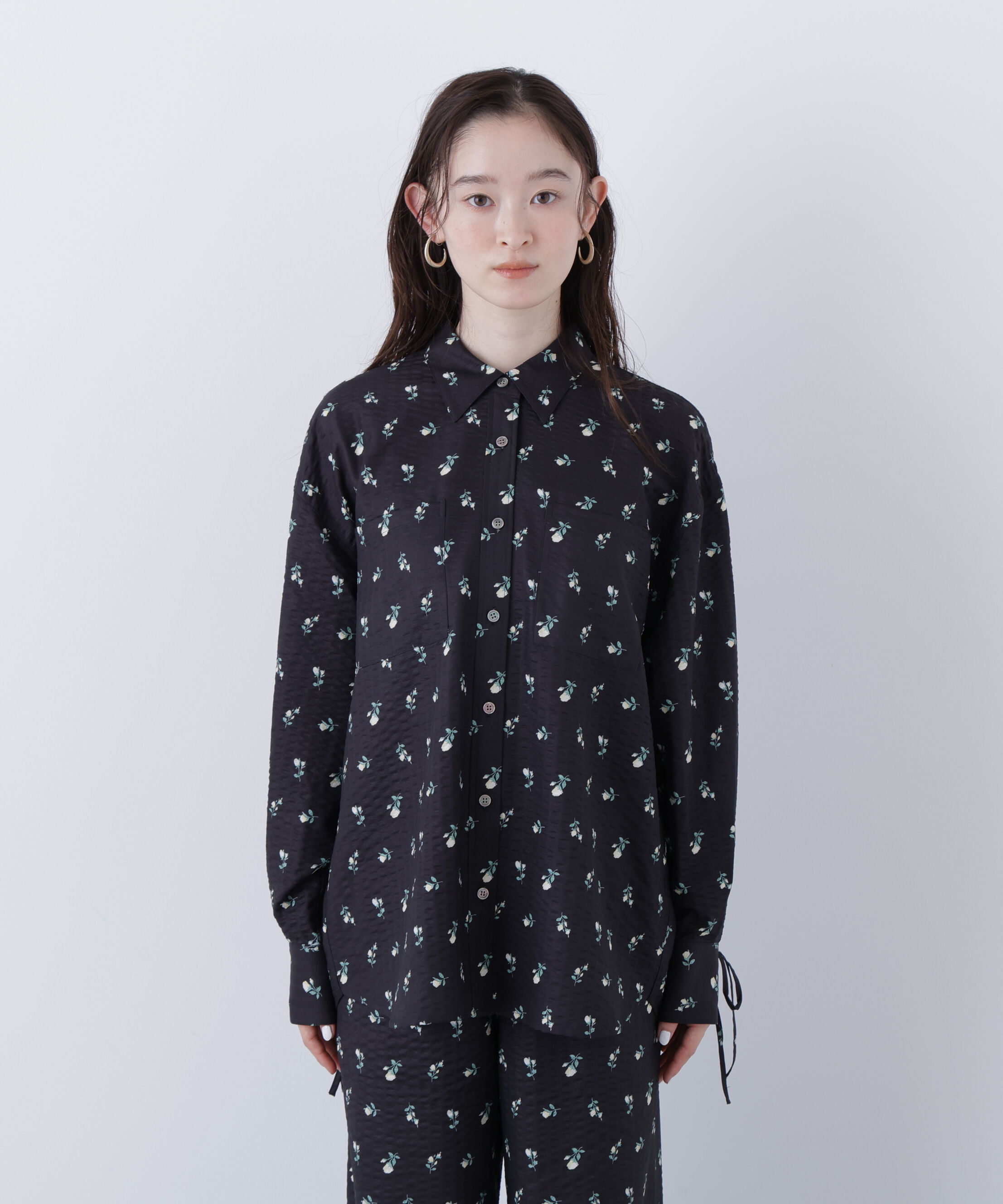  「〈N.〉フラワープリント SETUP シャツ」|シャツ・ブラウス|