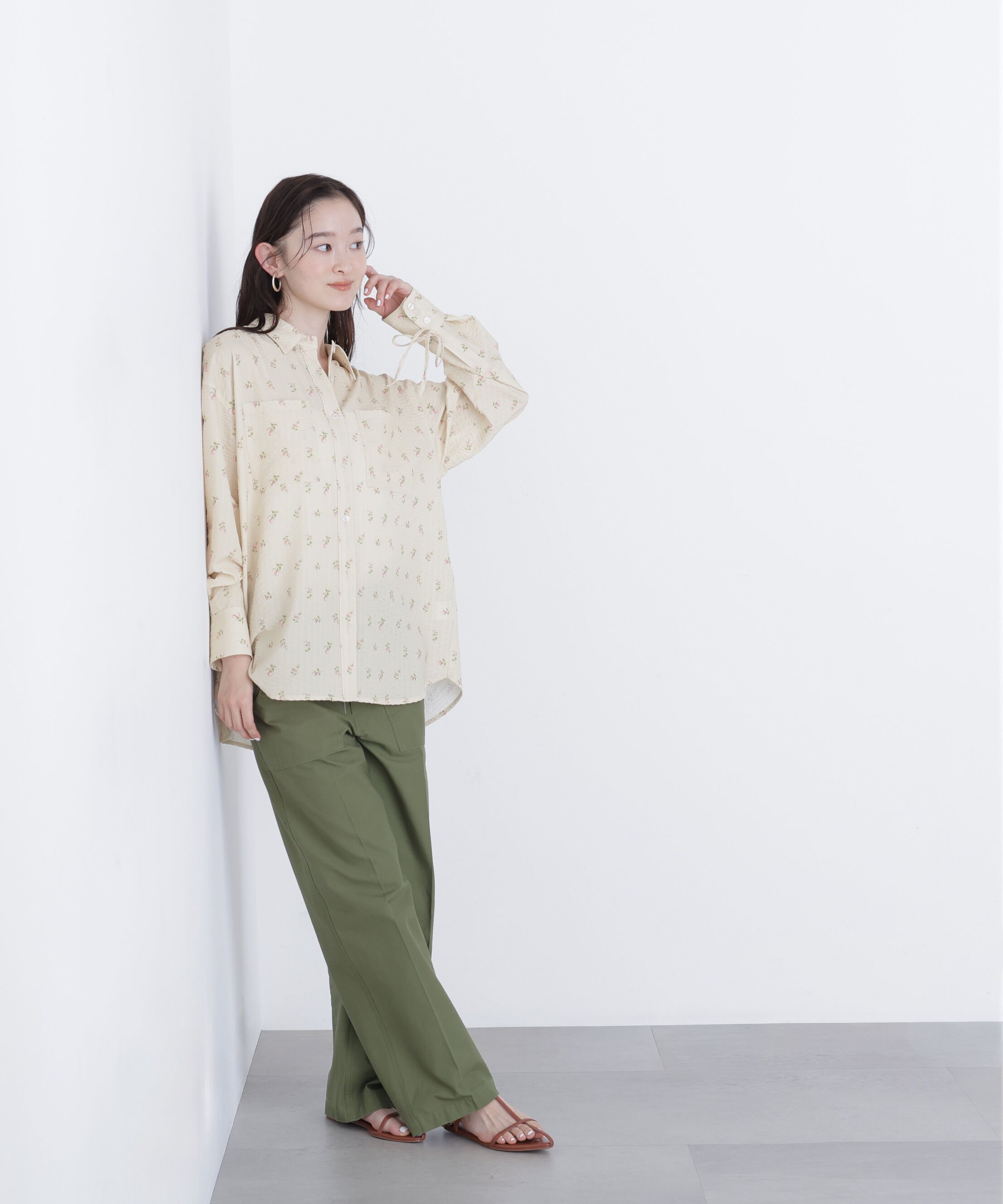  「〈N.〉フラワープリント SETUP シャツ」|シャツ・ブラウス|