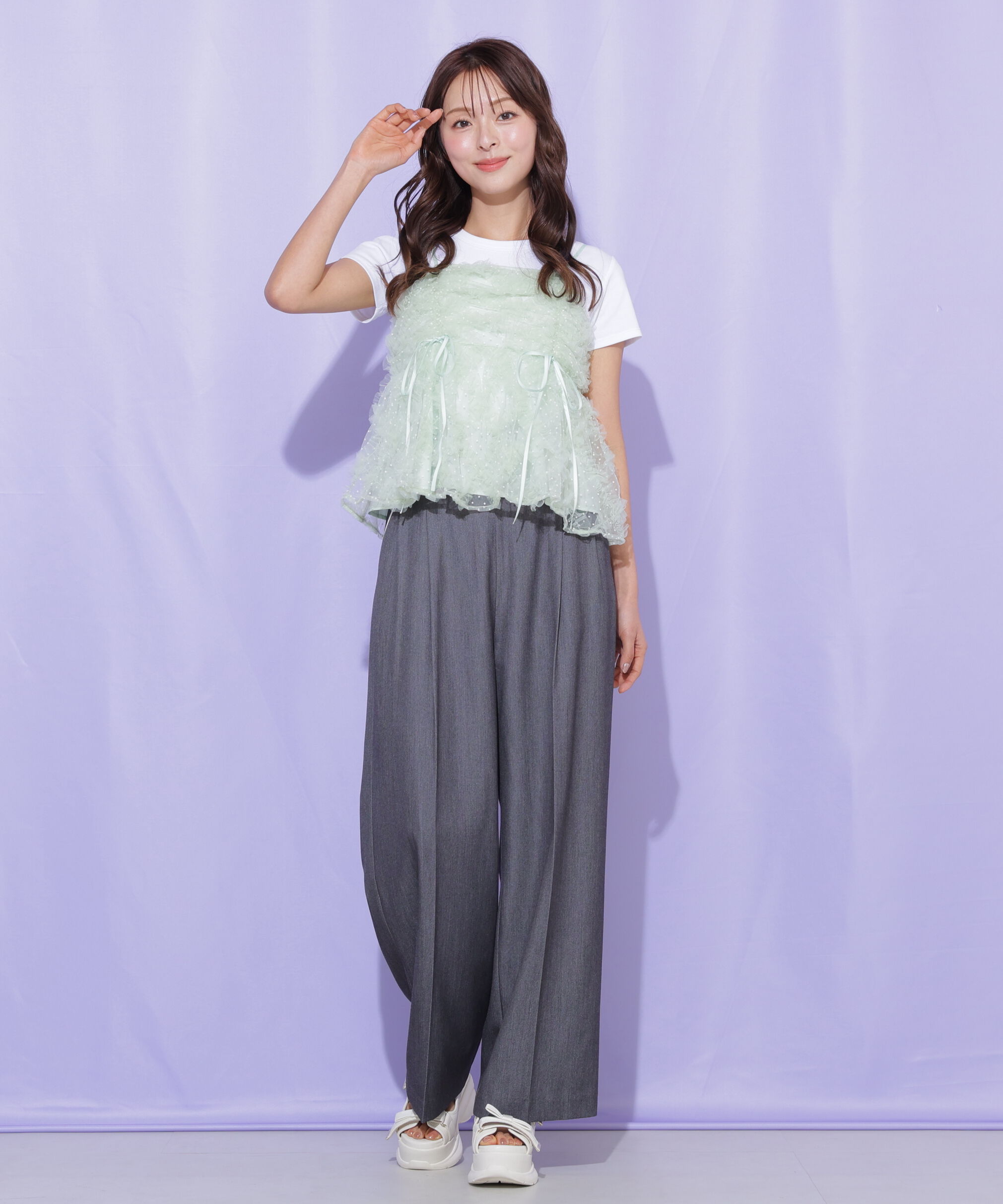  「チュールフリルキャミブラウス」|シャツ・ブラウス|