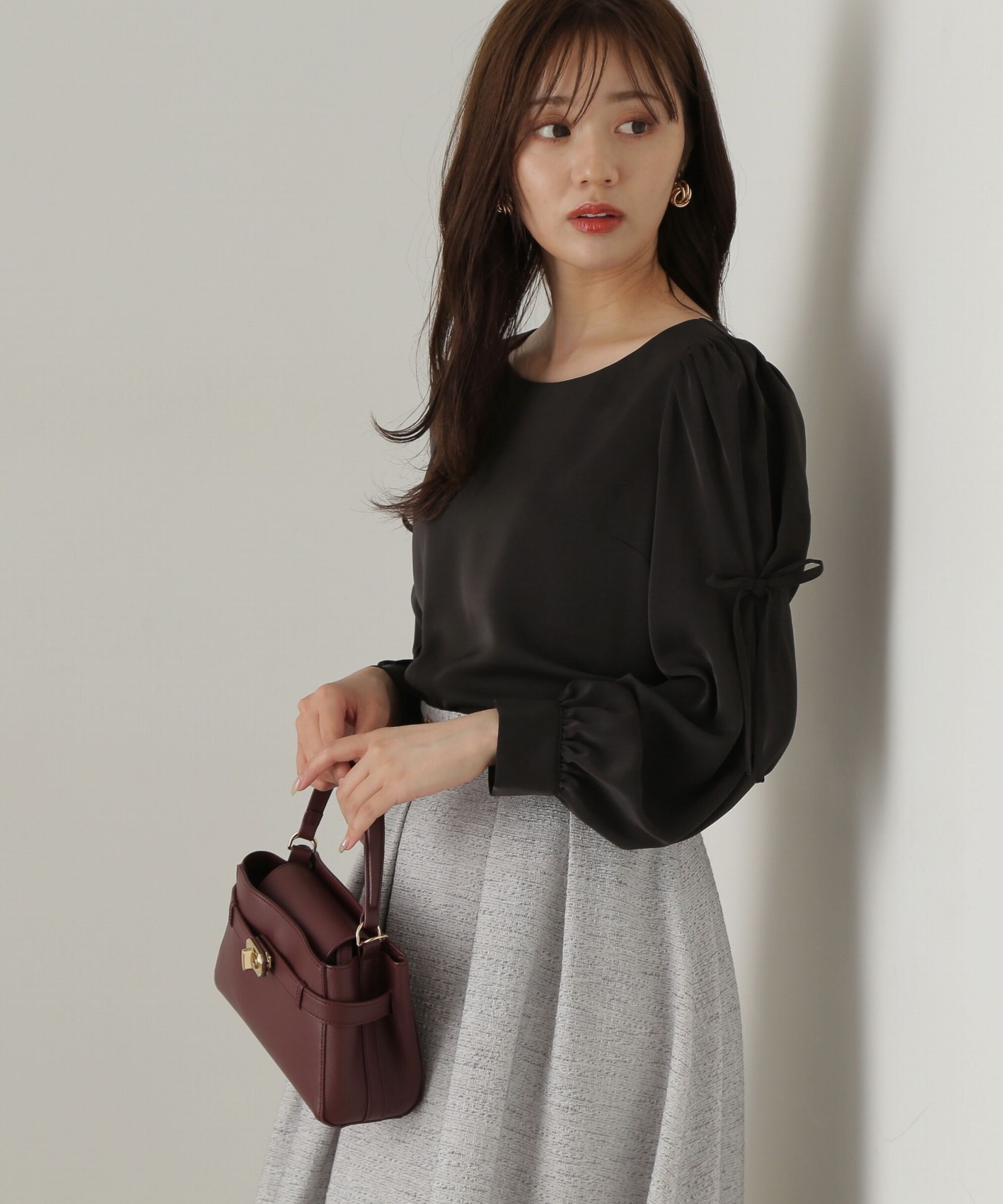 PROPORTION BODY DRESSING「タックリボンスリーブブラウス24AW」|シャツ・ブラウス|