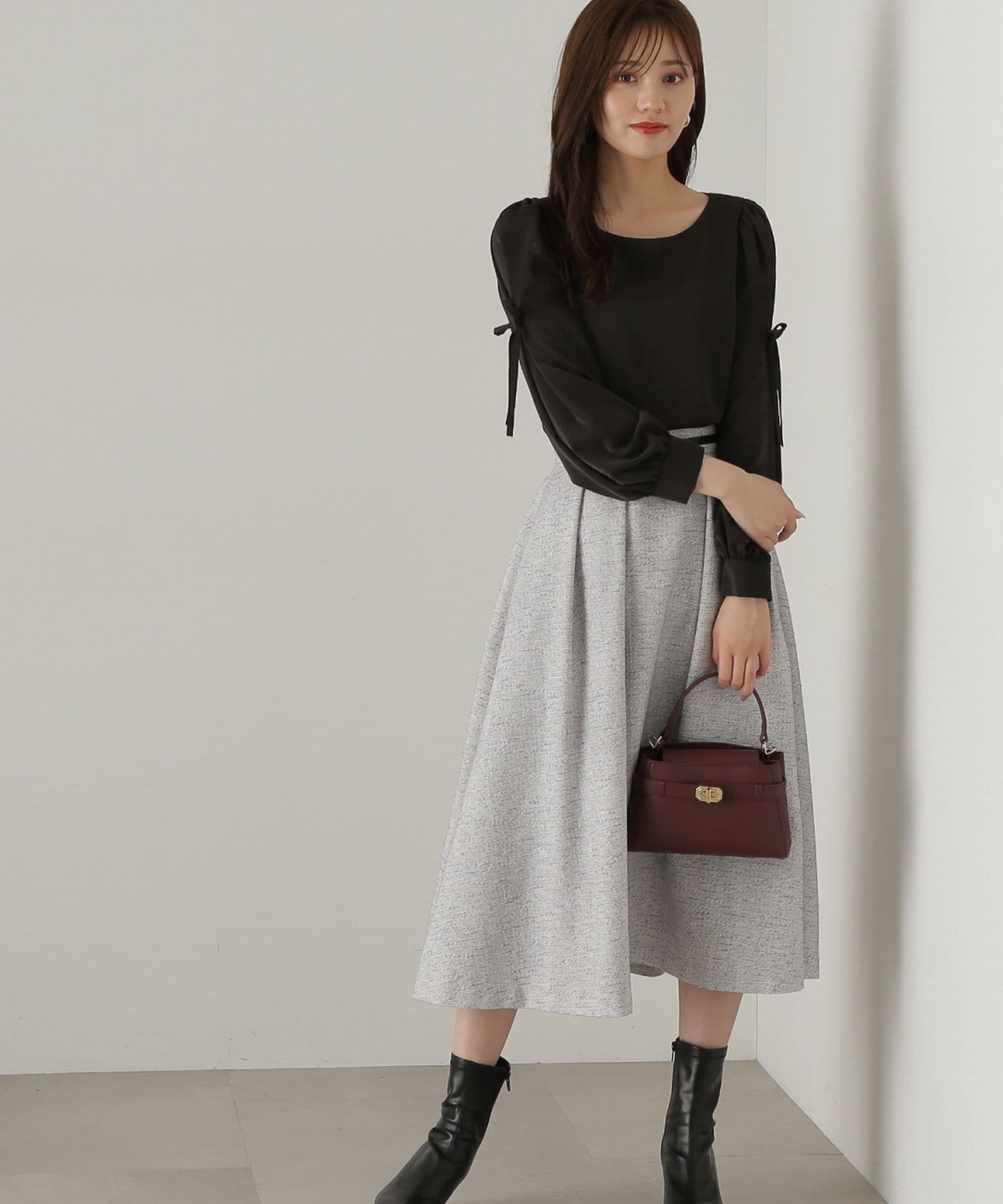 PROPORTION BODY DRESSING「タックリボンスリーブブラウス24AW」|シャツ・ブラウス|