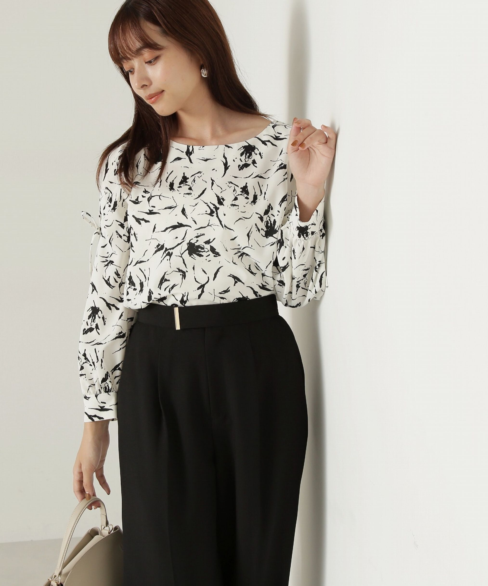 PROPORTION BODY DRESSING「タックリボンスリーブブラウス24AW」|シャツ・ブラウス|