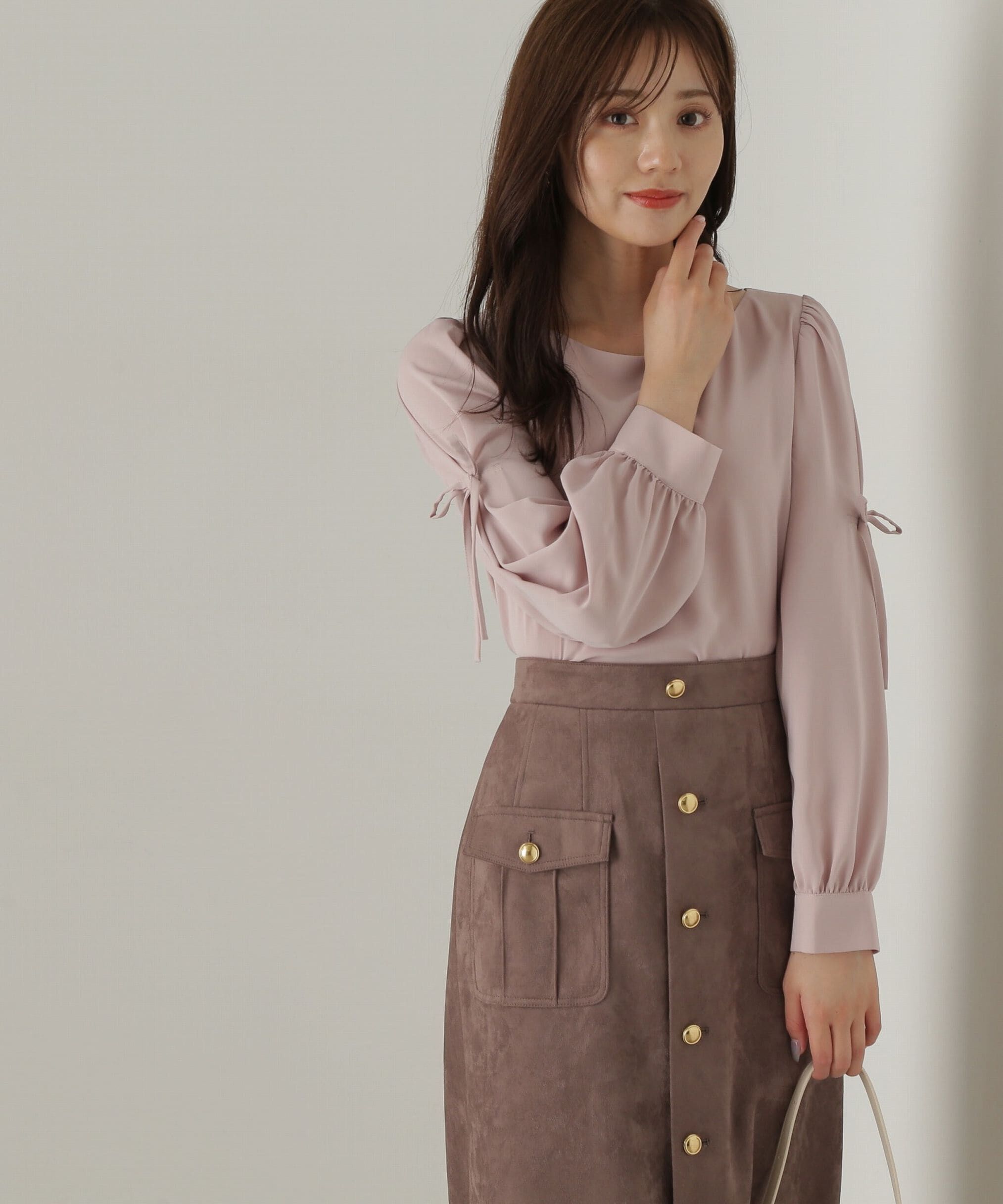 PROPORTION BODY DRESSING「タックリボンスリーブブラウス24AW」|シャツ・ブラウス|