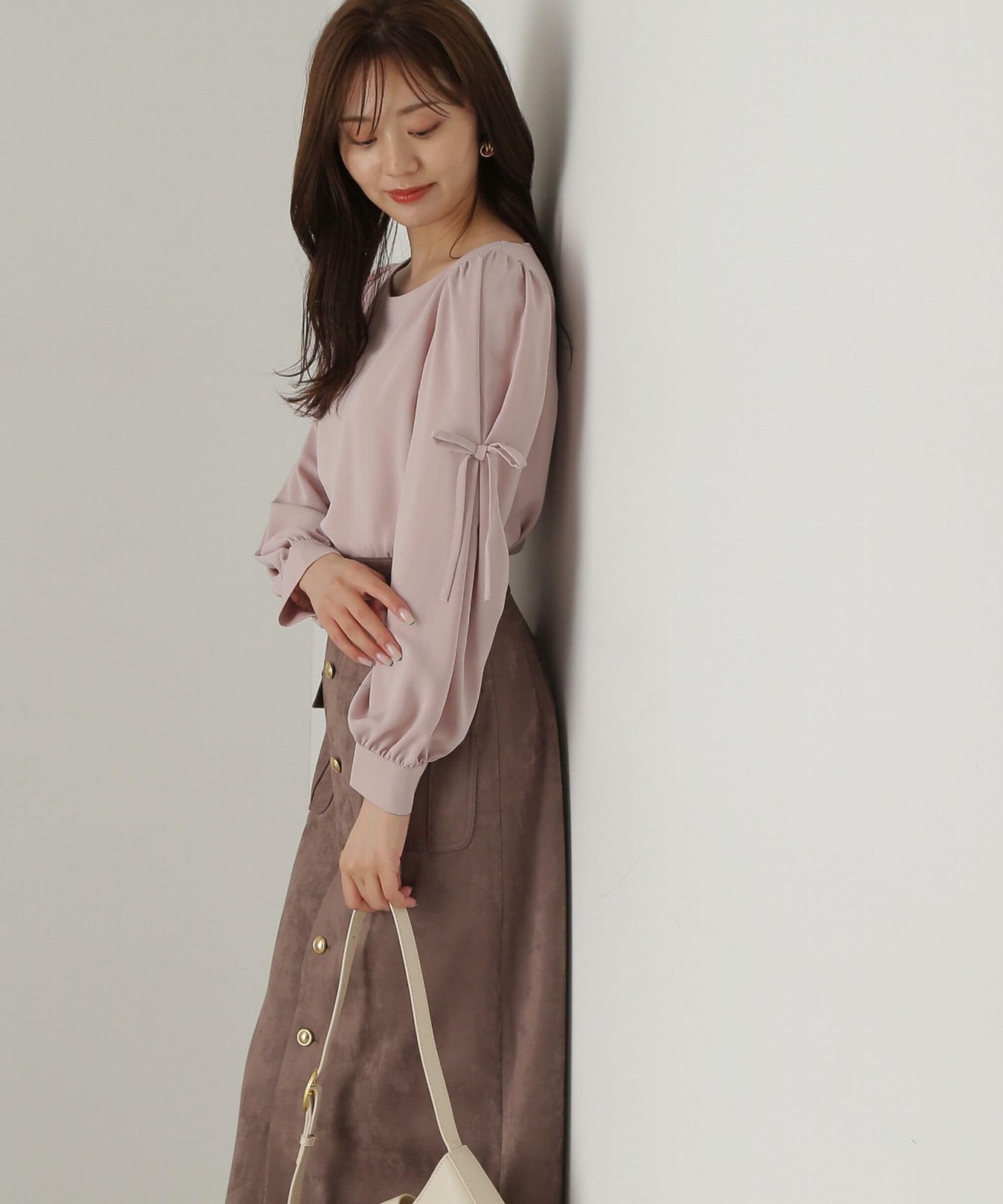 PROPORTION BODY DRESSING「タックリボンスリーブブラウス24AW」|シャツ・ブラウス|